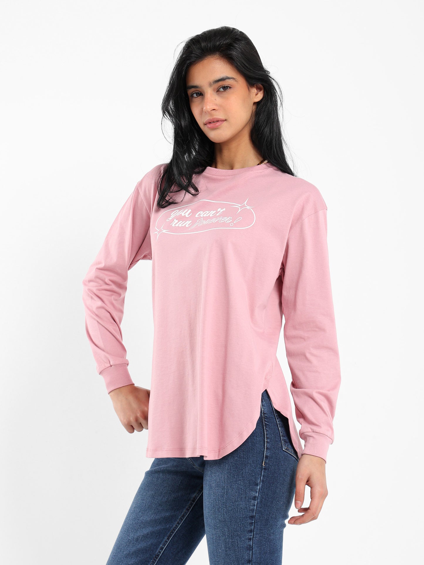 "You Can"t Run Forever" Long Sleeve T-Shirt