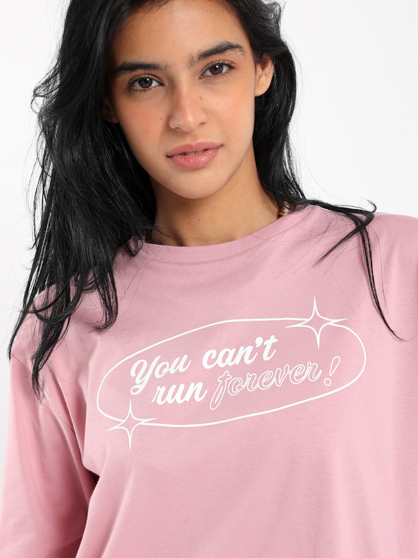 "You Can"t Run Forever" Long Sleeve T-Shirt
