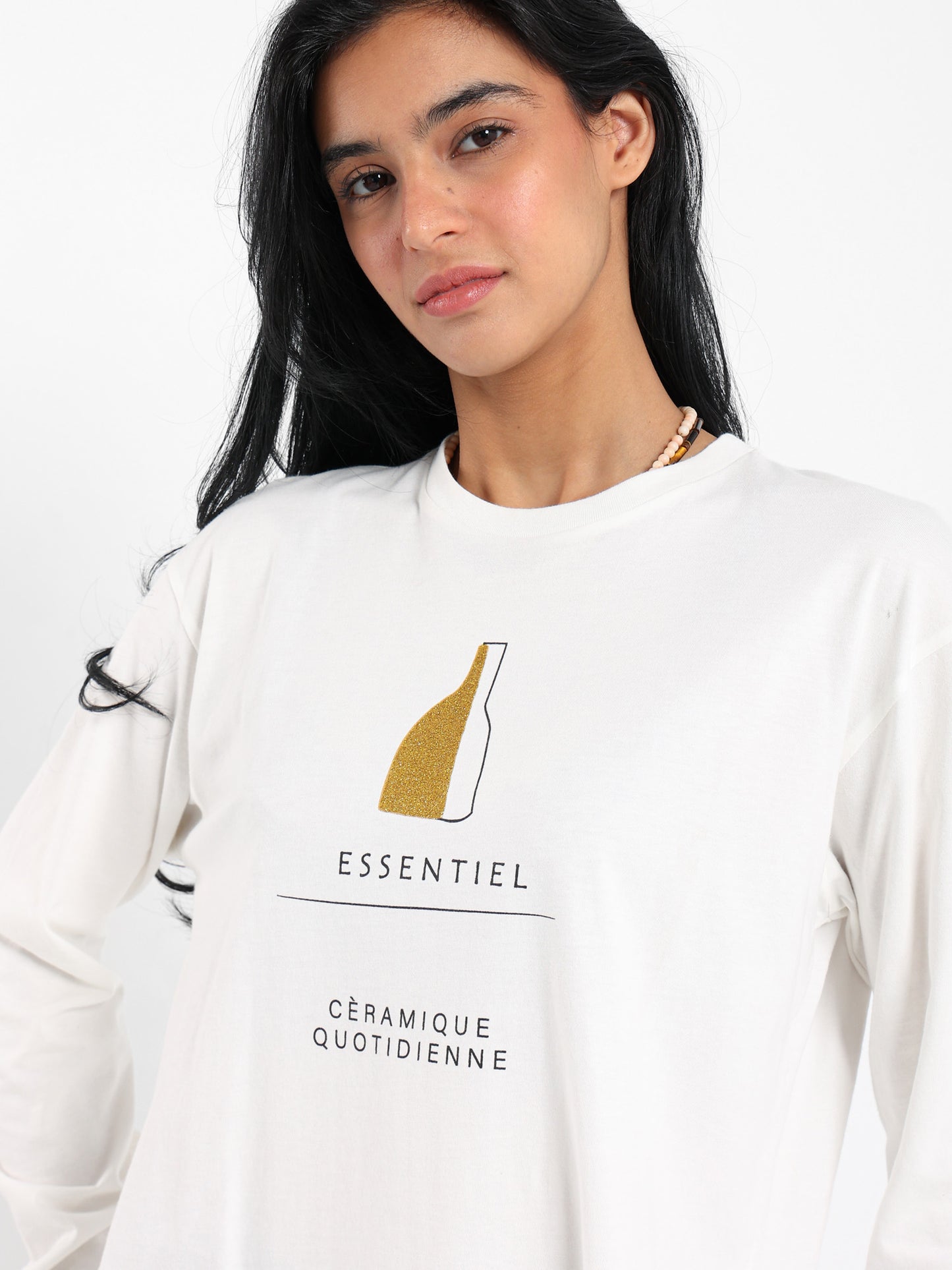 "Ceramique Quotidienne" Oversized Long Sleeve T-Shirt