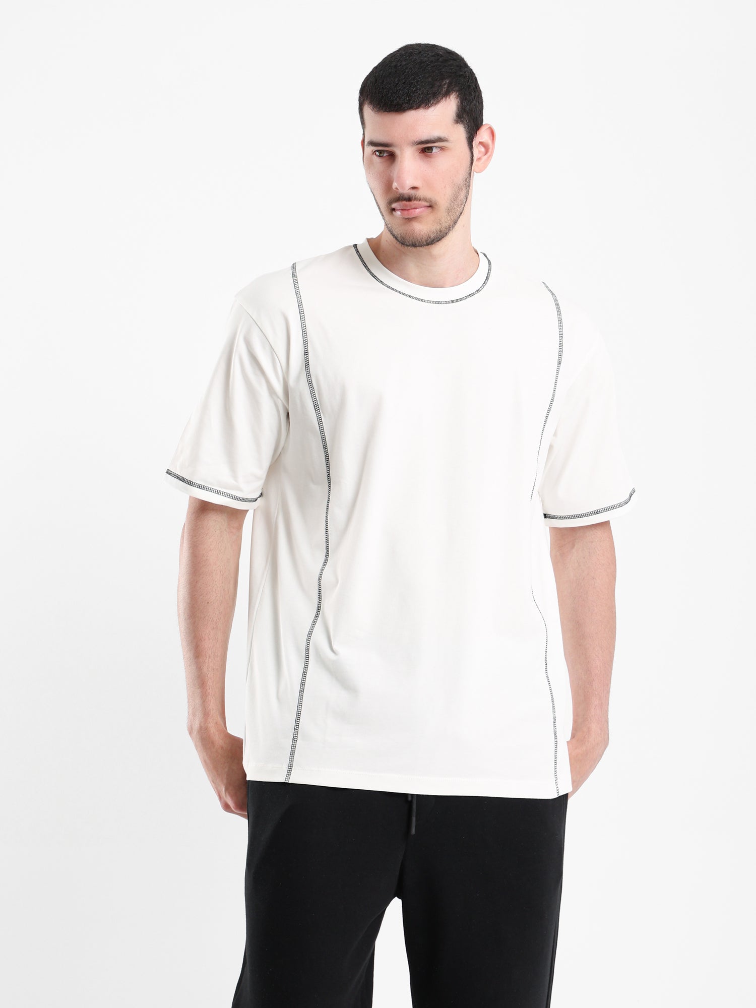 Contrast Stitching T Shirt OR contrast-stitching-t-shirt-or