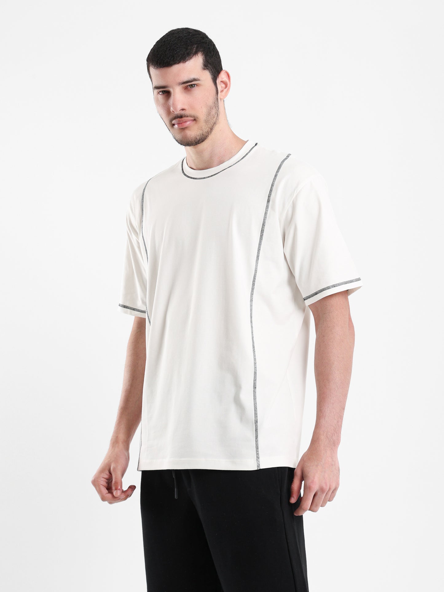 Contrast Stitching T-Shirt