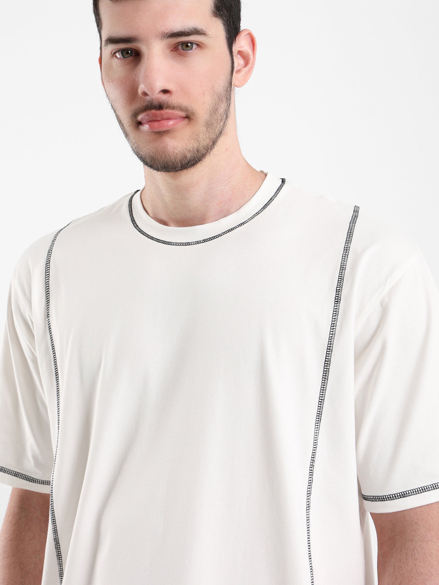 Contrast Stitching T-Shirt
