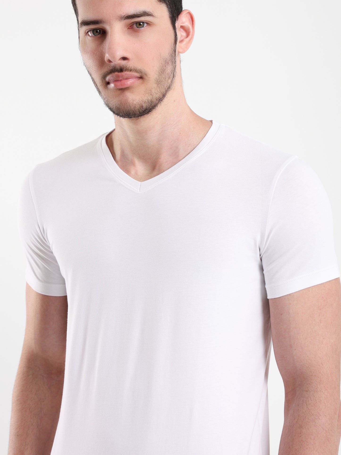 Basic Muscle Fit V-Neck T-Shirt