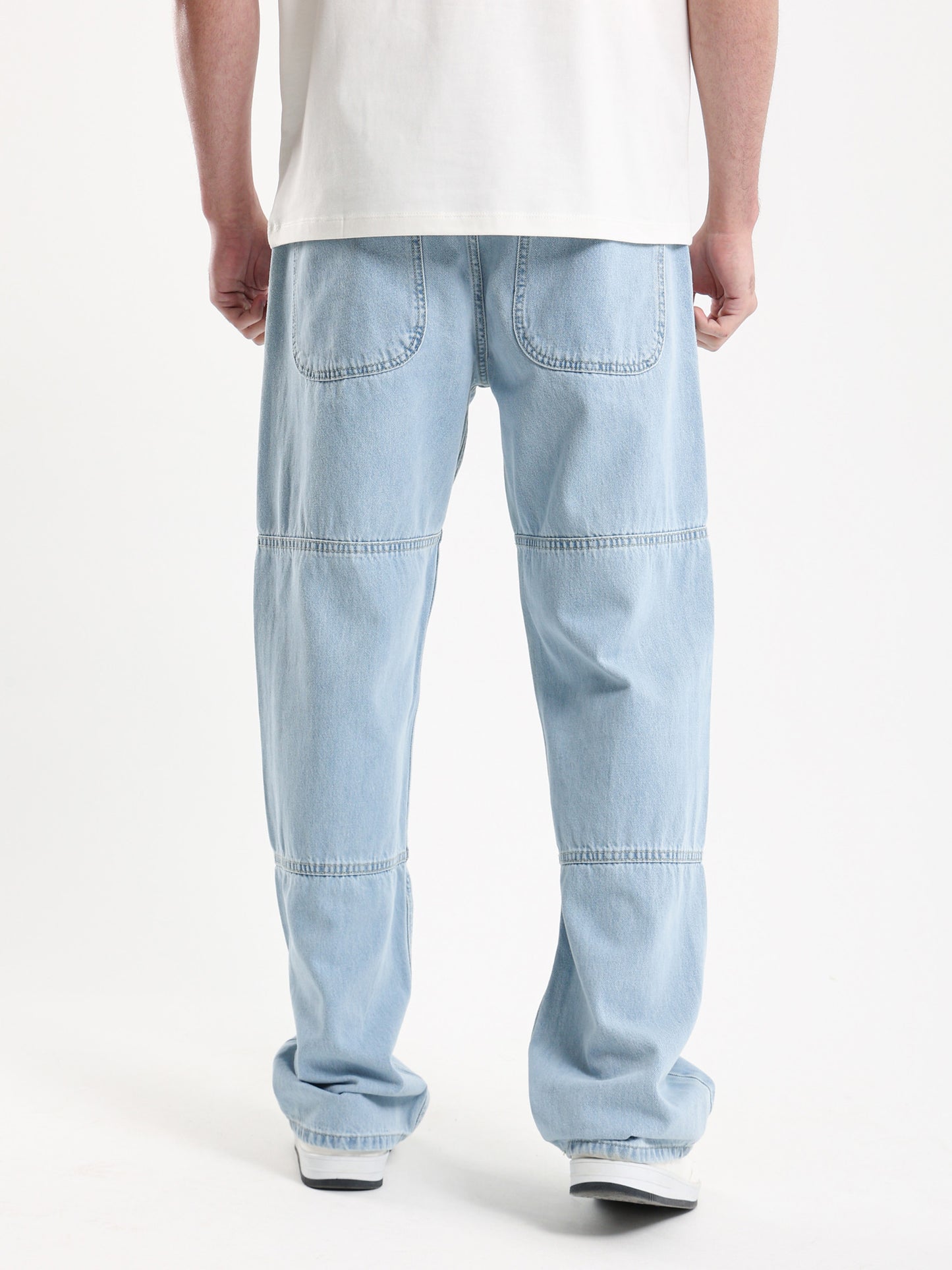 Loose Fit Jeans with Waist Cord