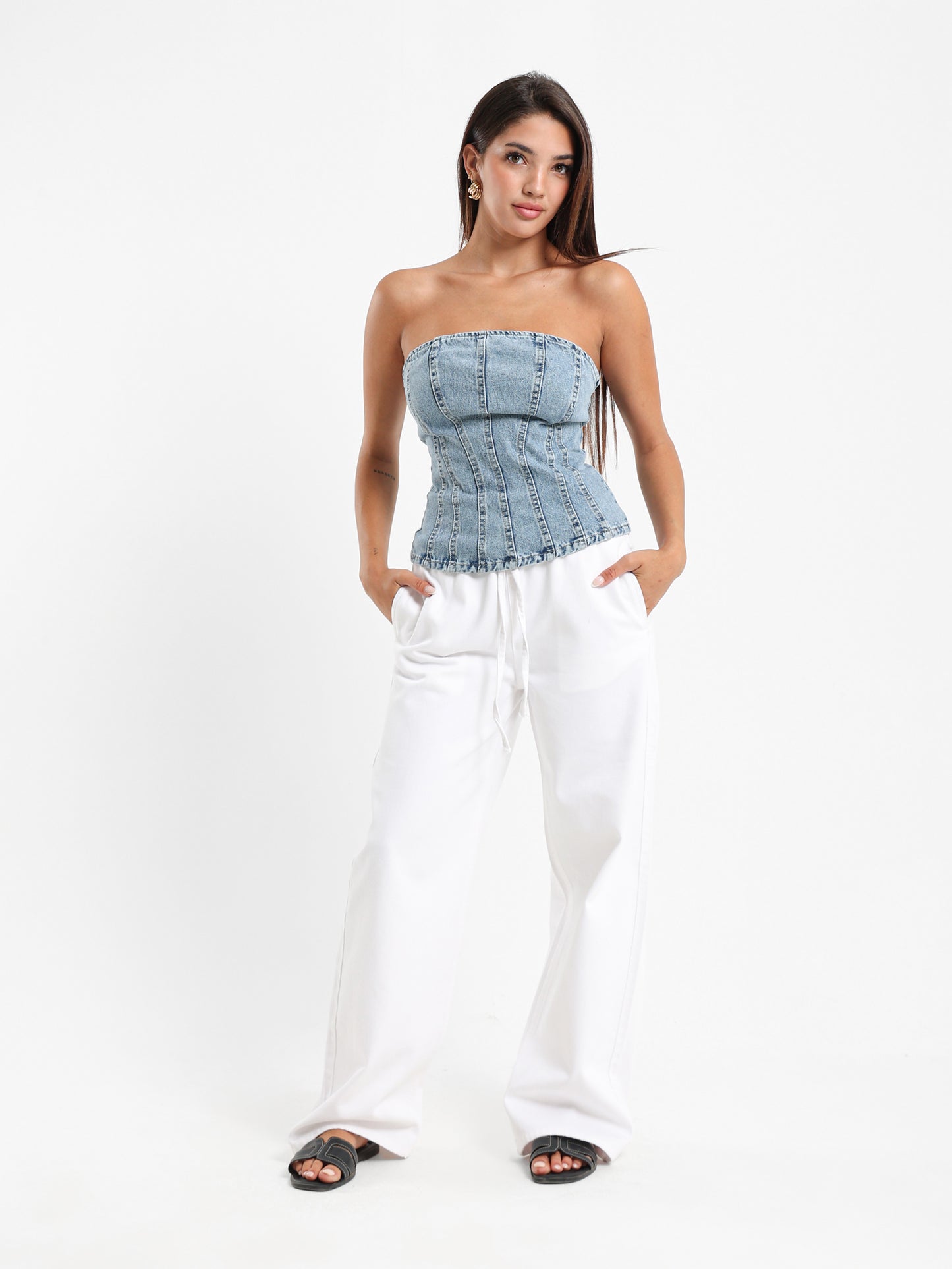Bandeau Denim Top