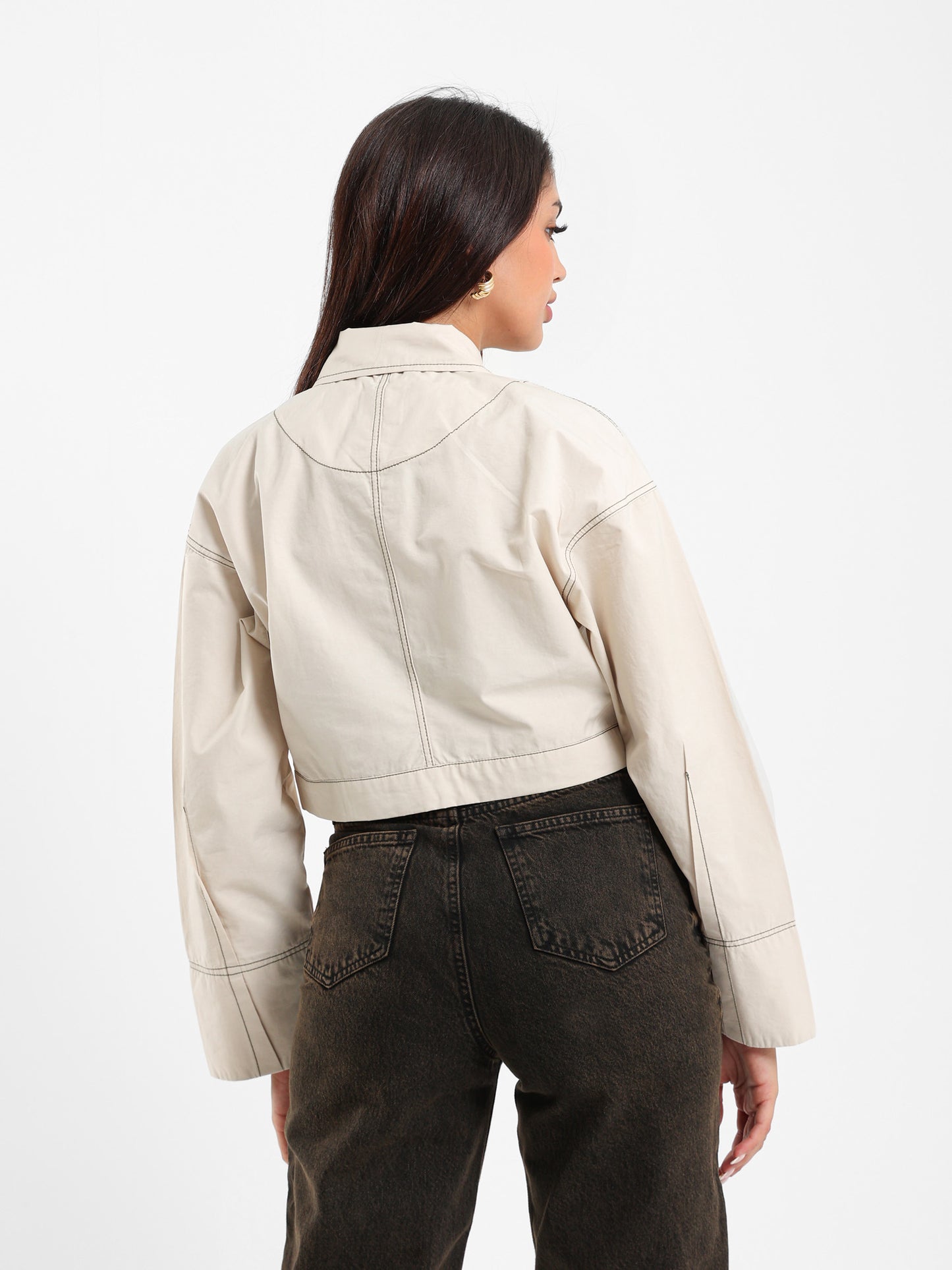 Contrast Stitch Denim Jacket