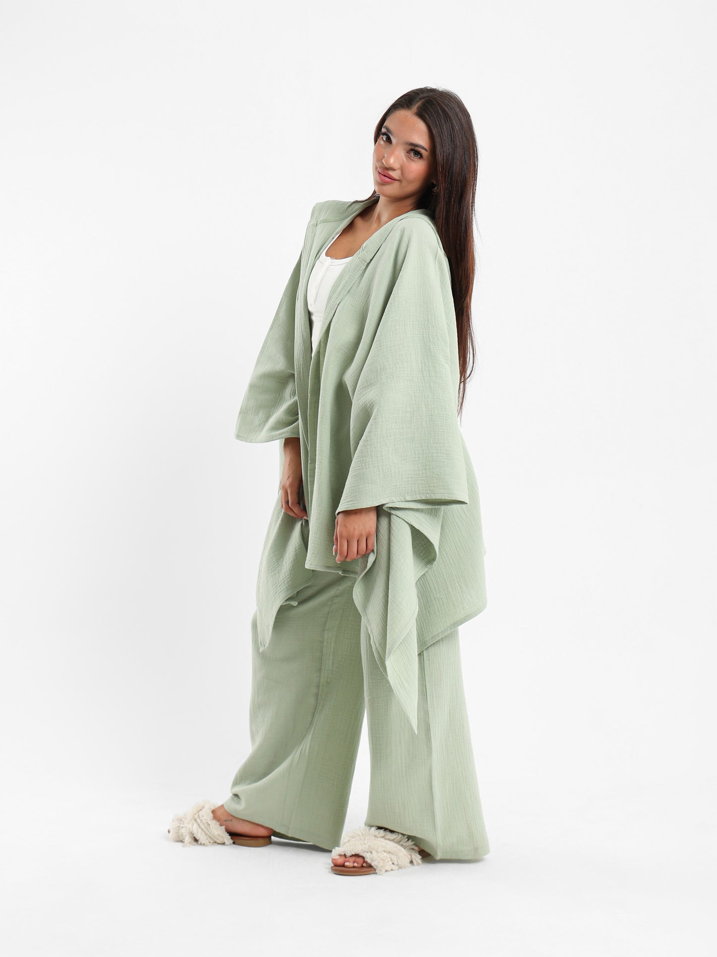 Hooded Asymmetric Kimono