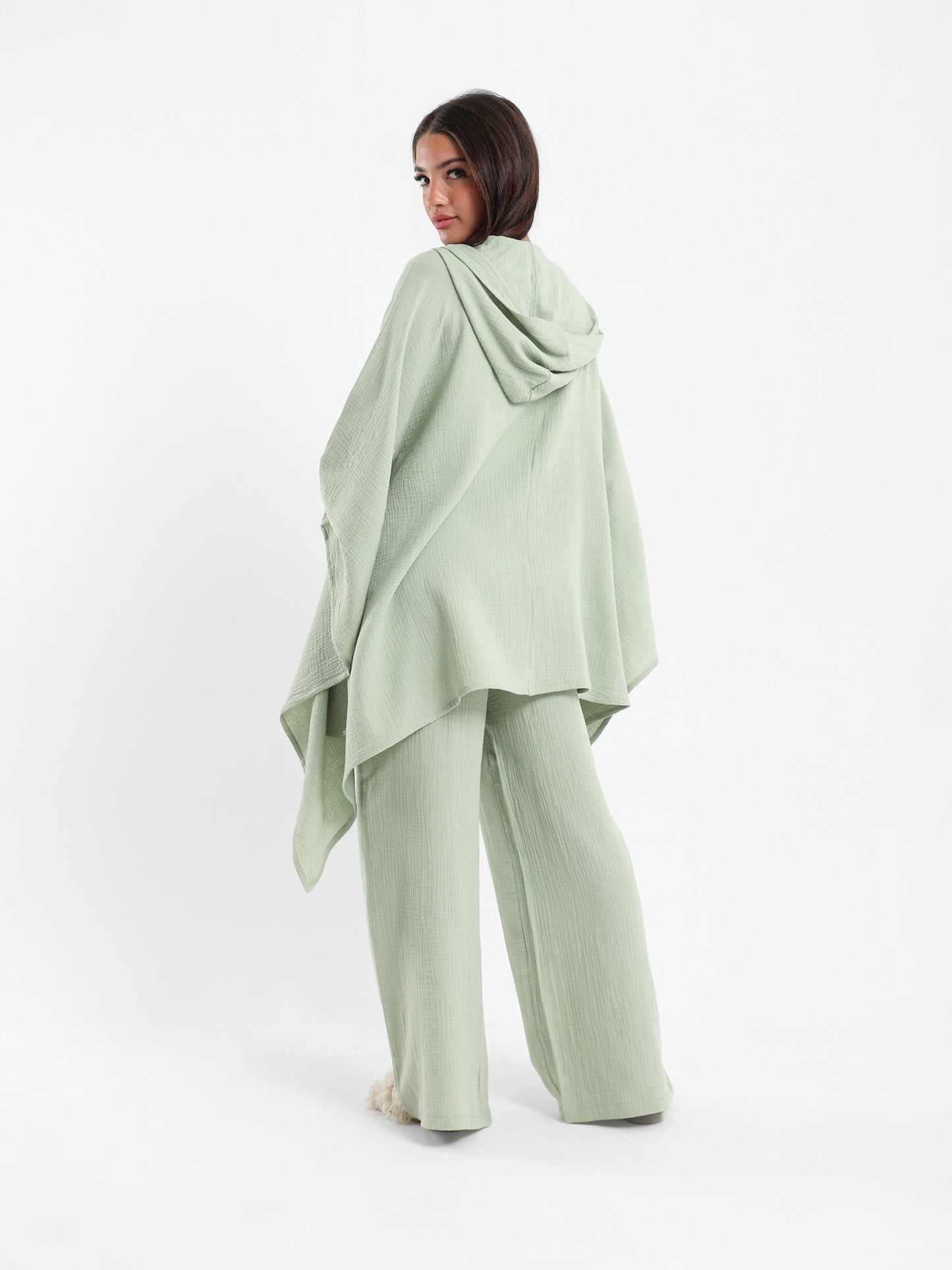 Hooded Asymmetric Kimono