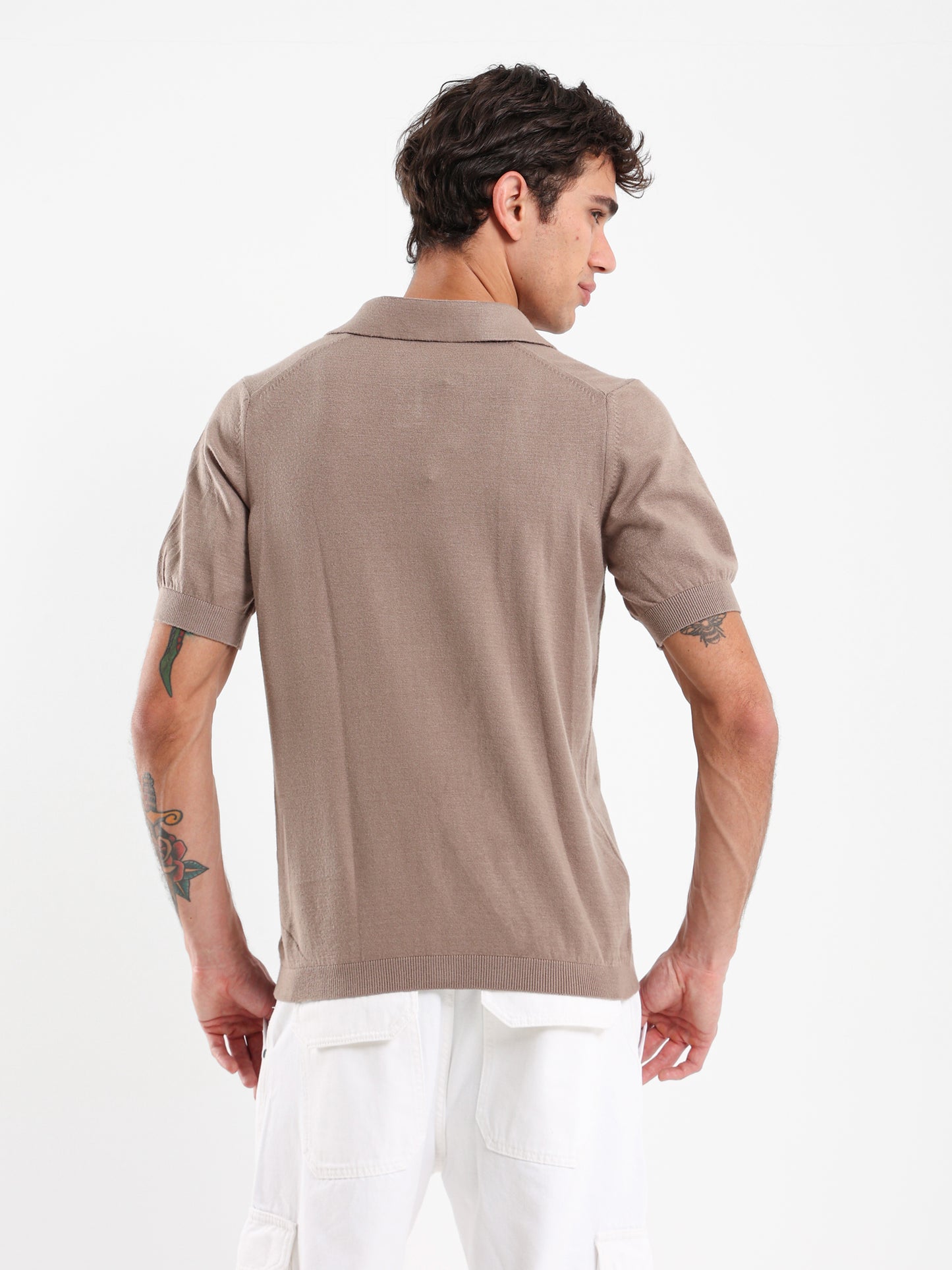 V-Placket Polo Shirt