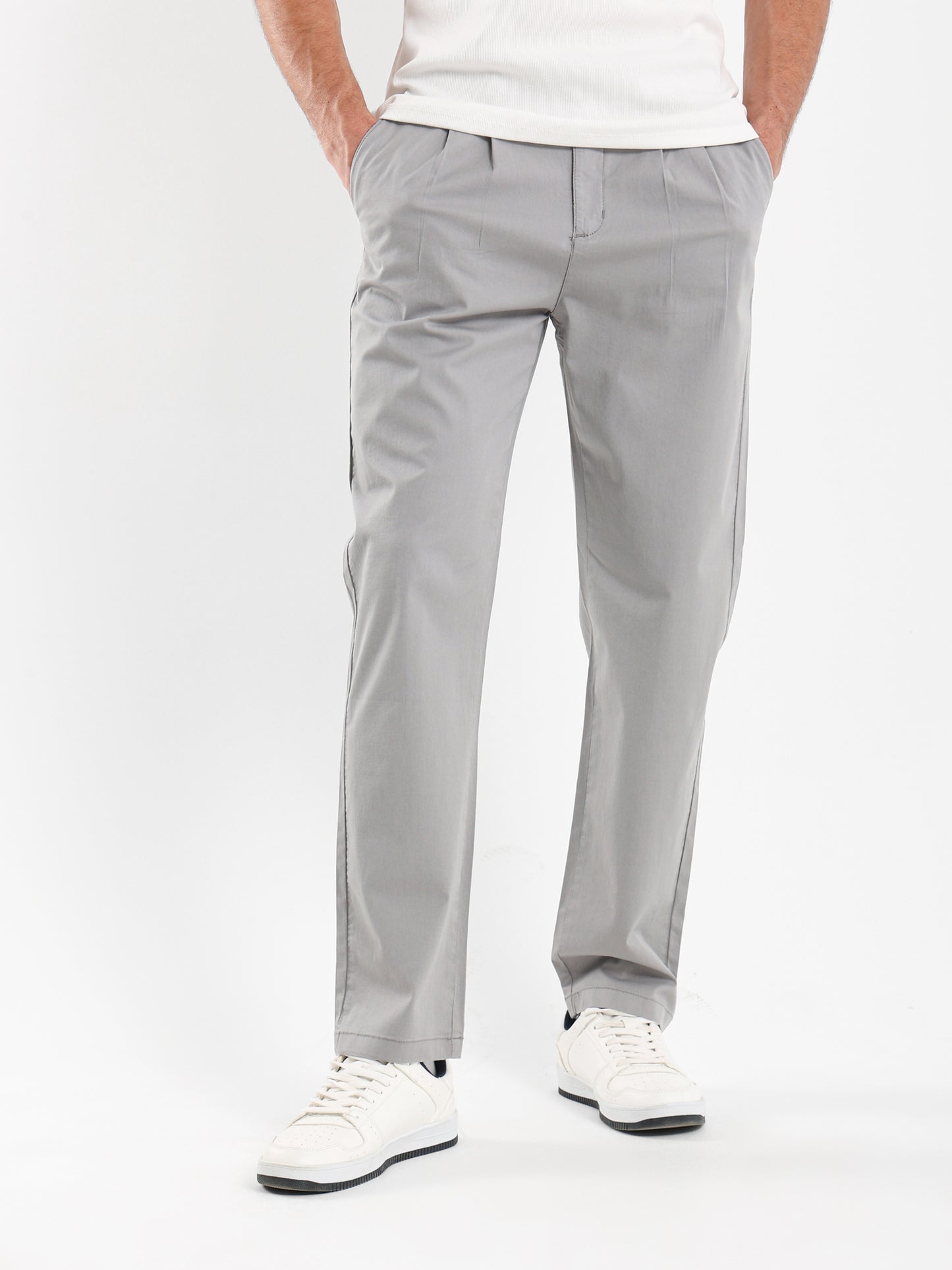 Front Pleated Chino Pants