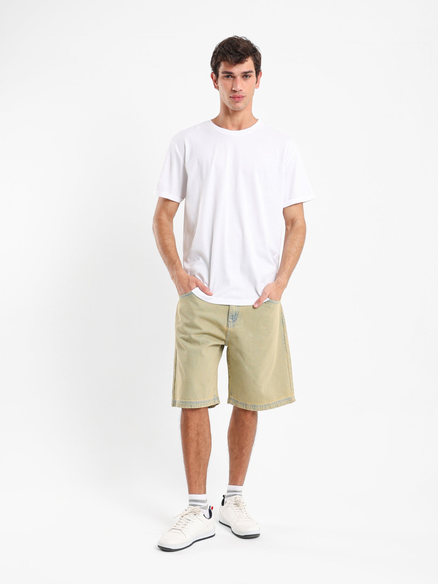 Loose Fit Denim Shorts