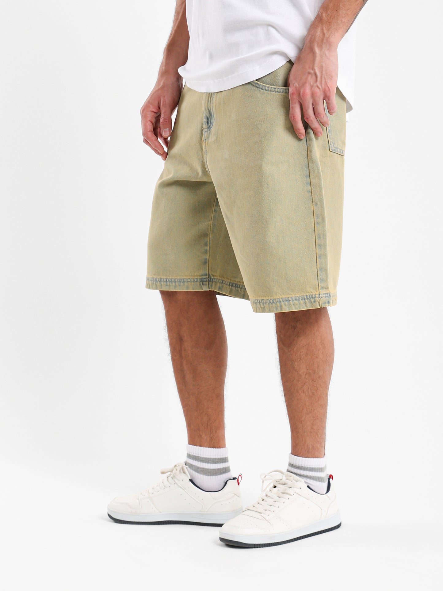 Loose Fit Denim Shorts