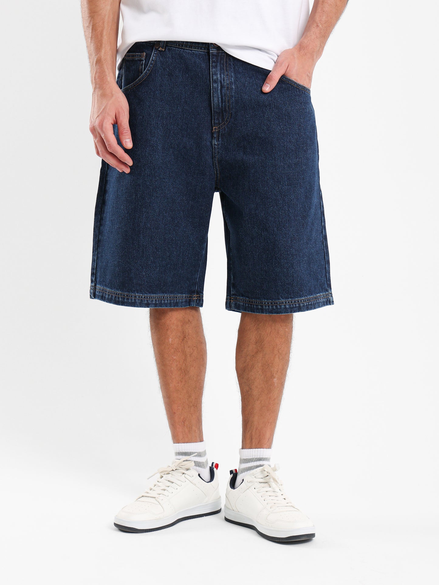 Loose Fit Denim Shorts