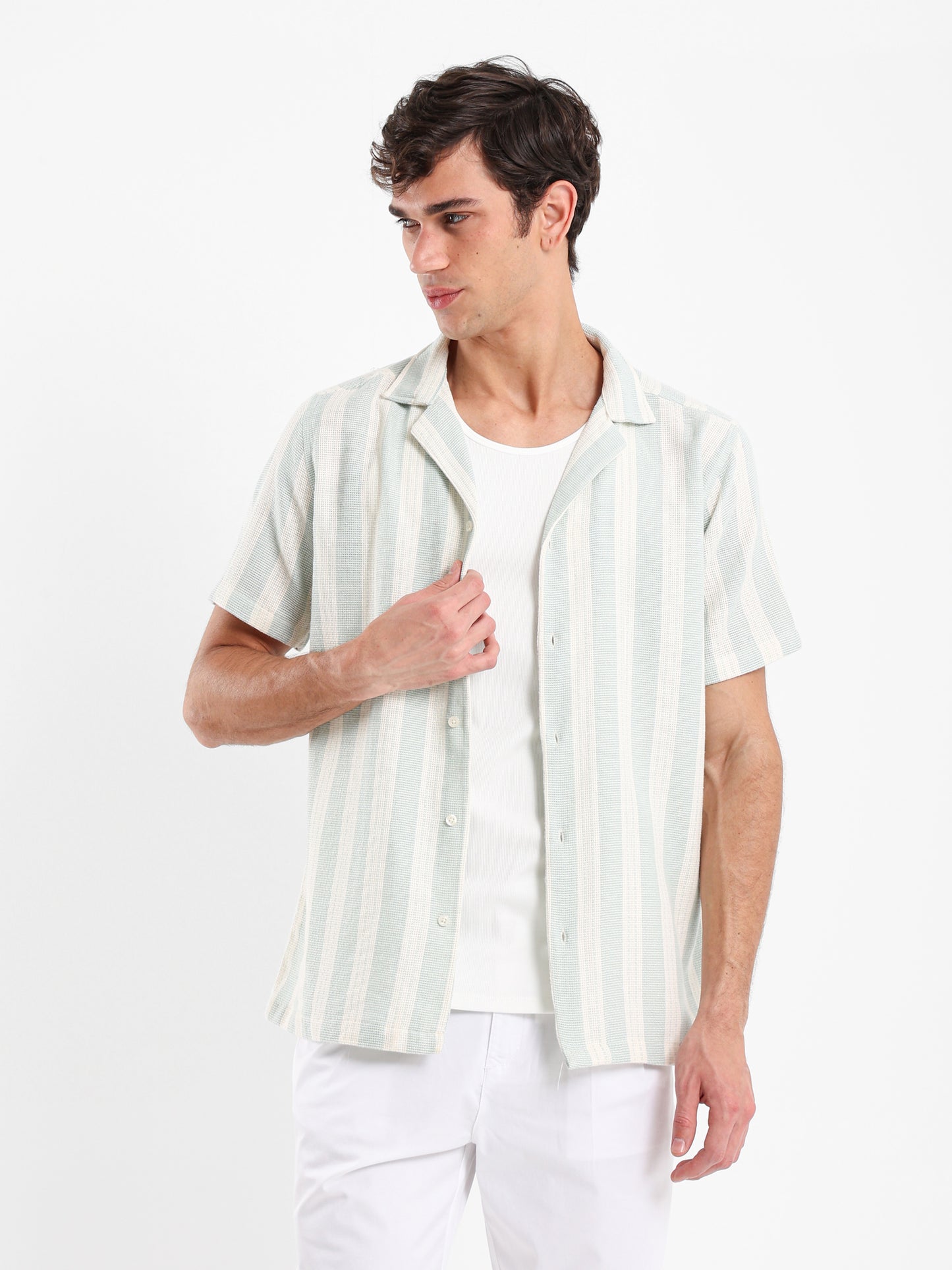 Textured Striped Shirt
