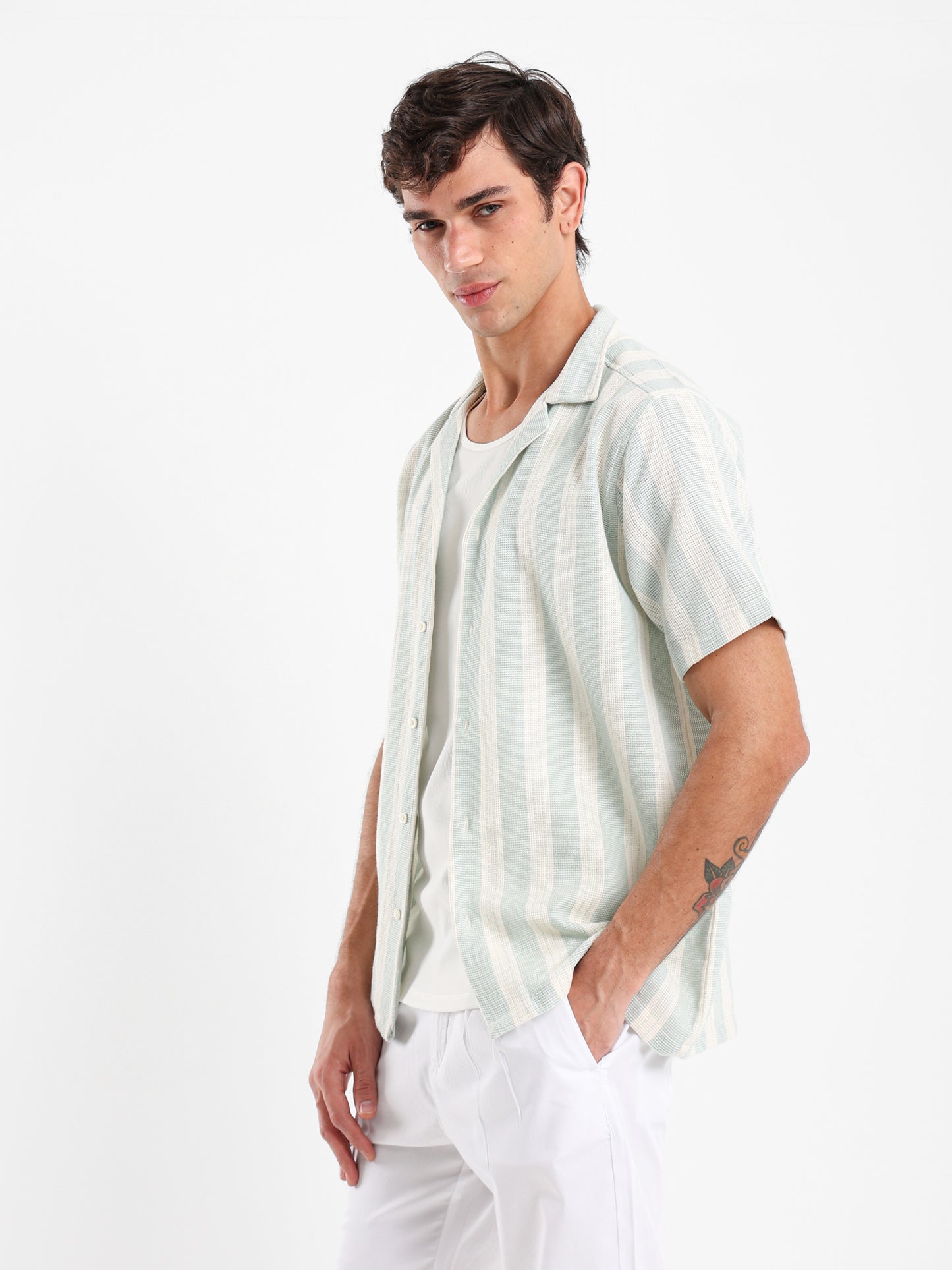 Textured Striped Shirt