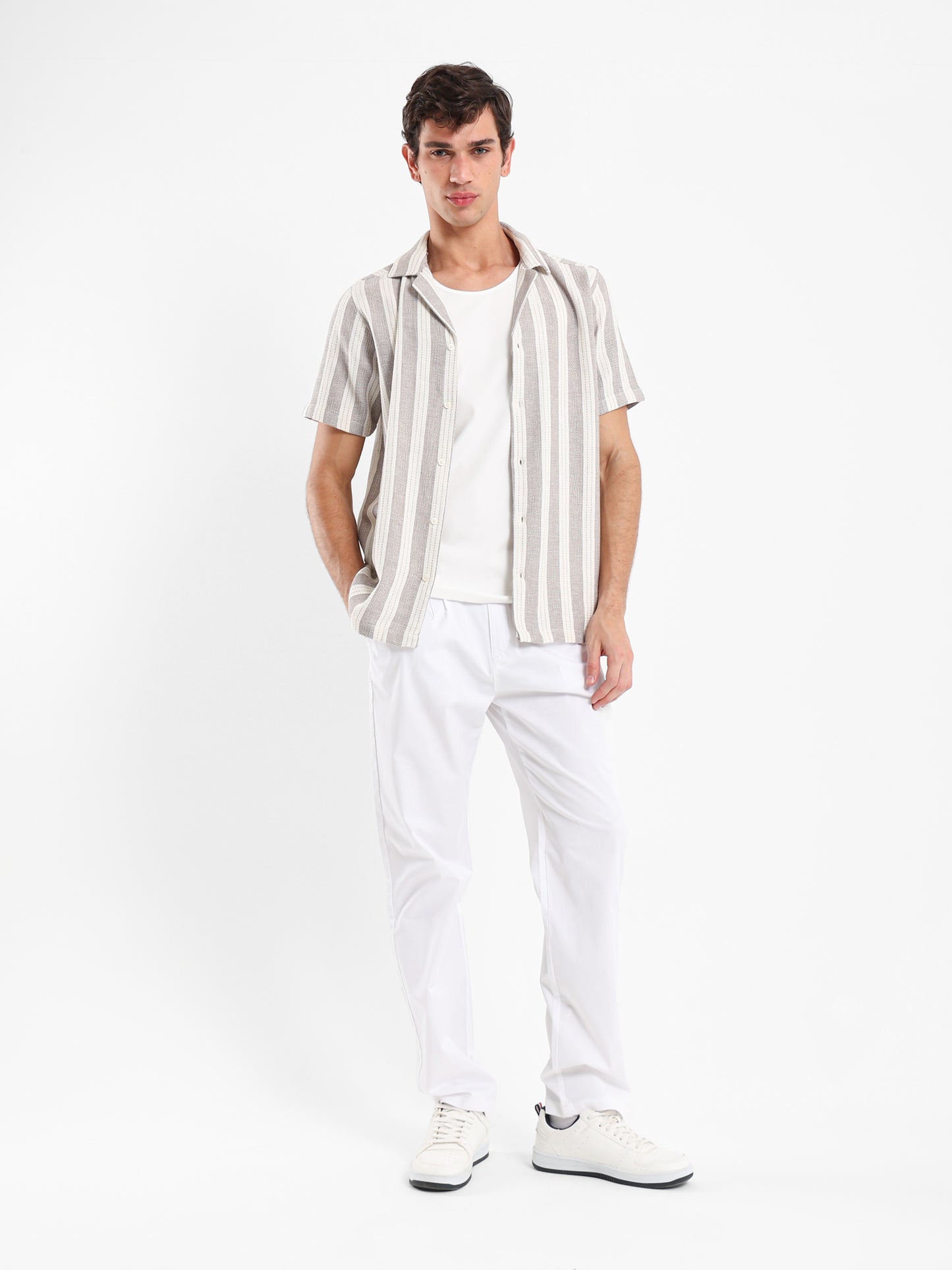 Textured Striped Shirt