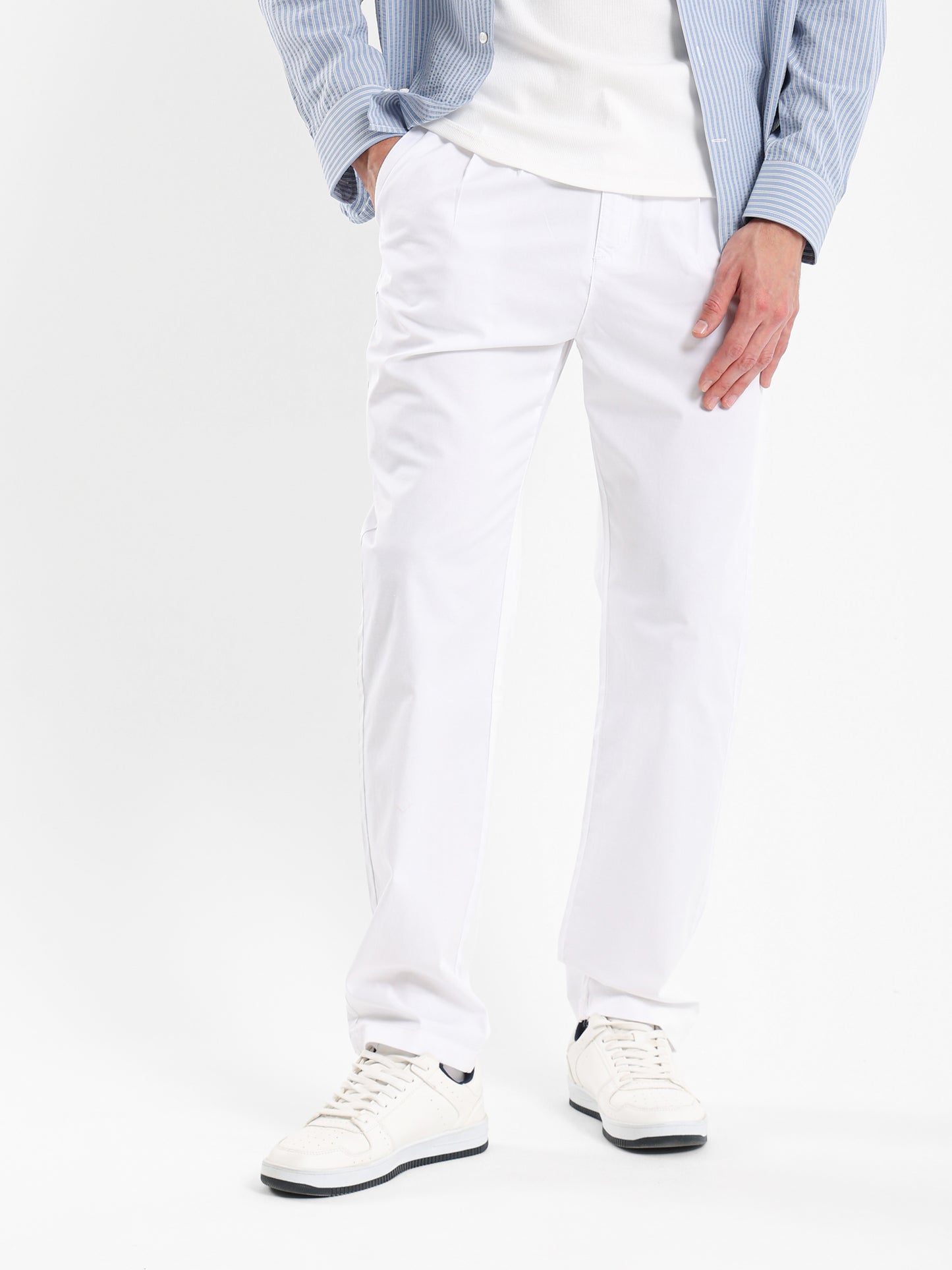 Front Pleated Chino Pants