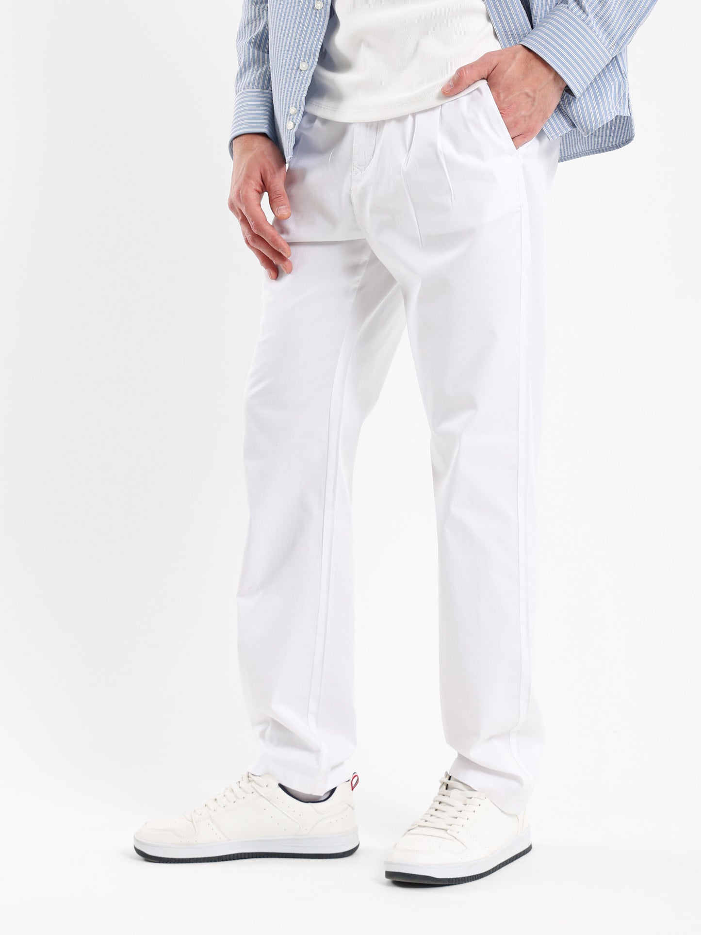 Front Pleated Chino Pants