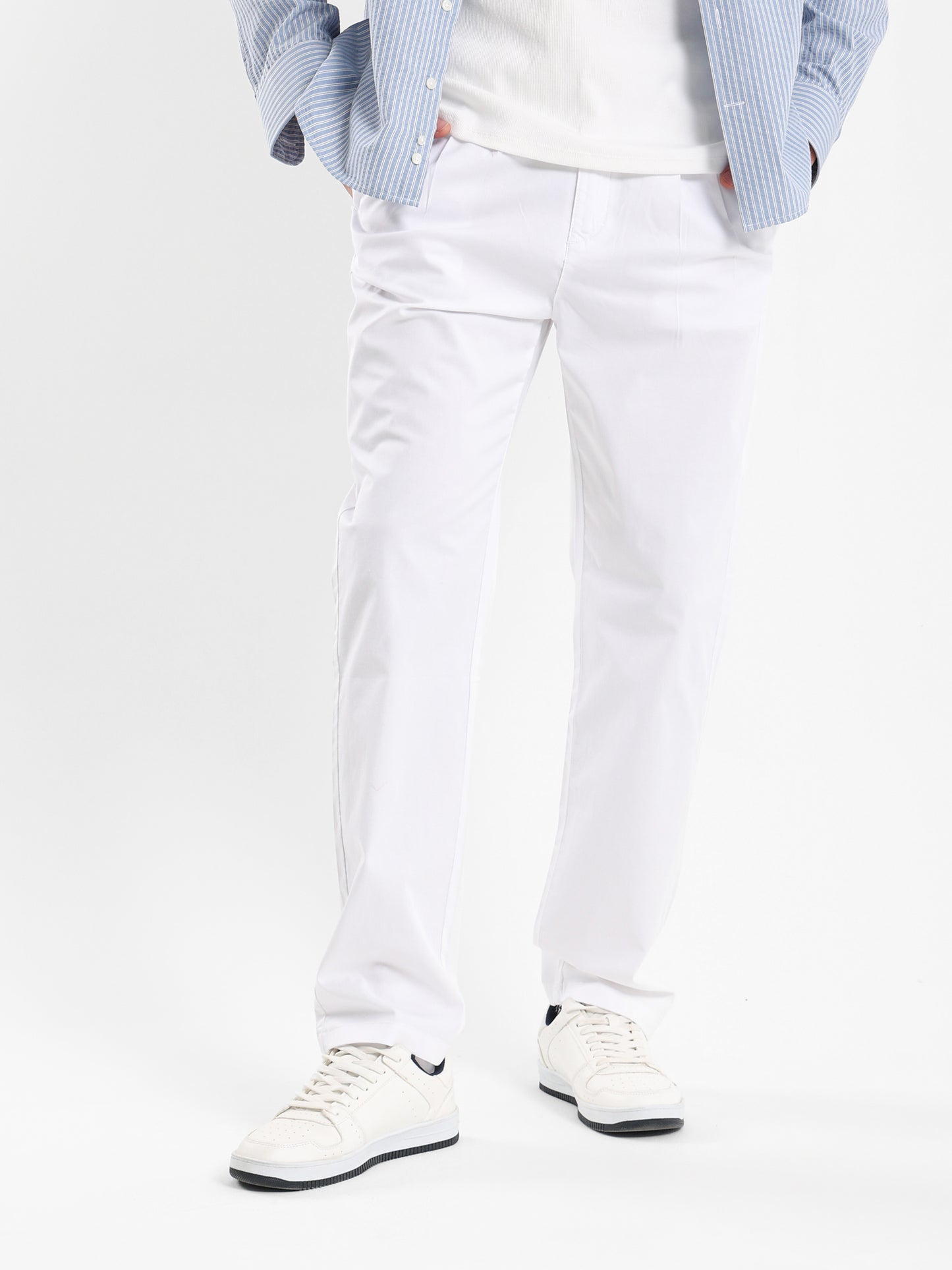 Front Pleated Chino Pants