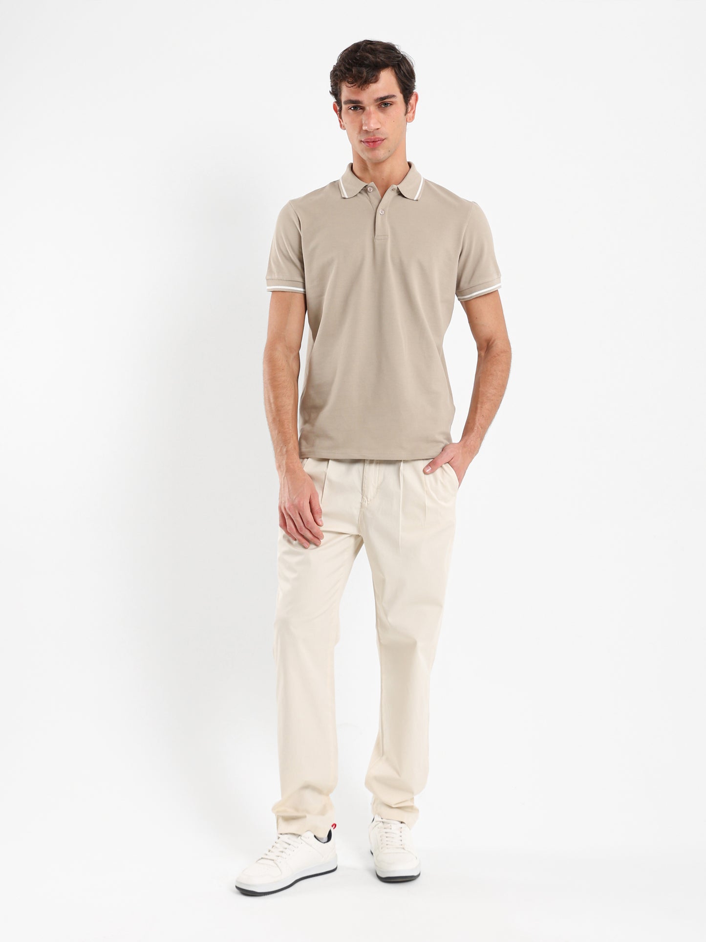 Front Pleated Chino Pants