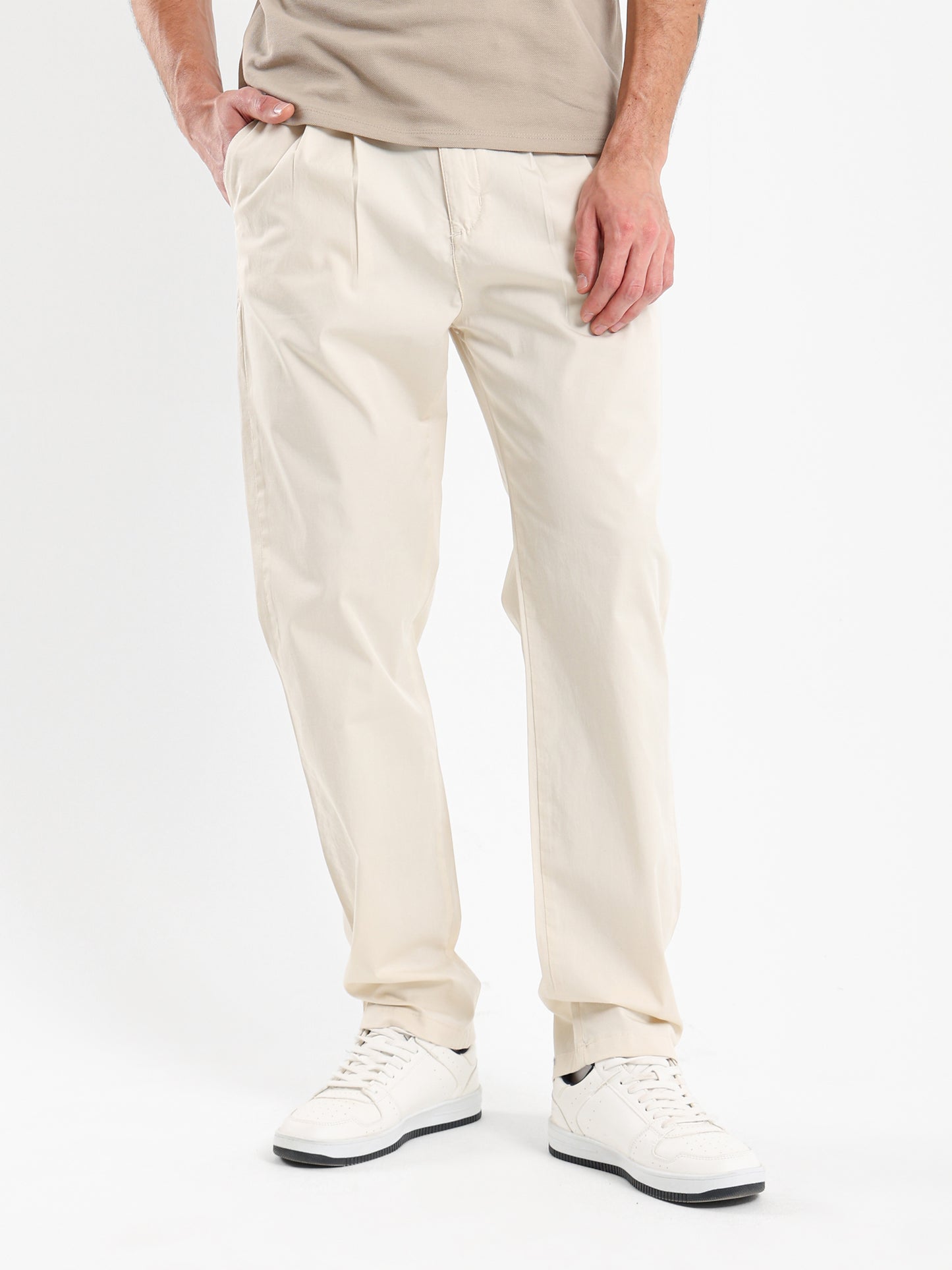 Front Pleated Chino Pants