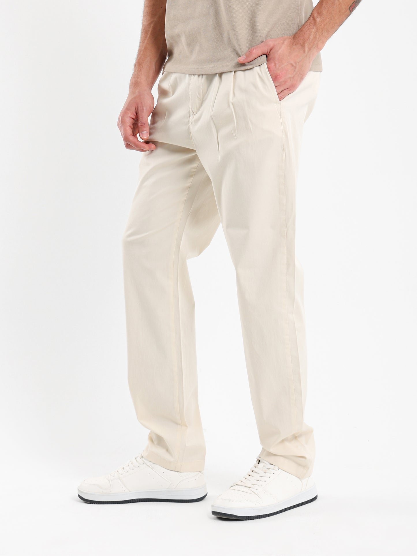 Front Pleated Chino Pants