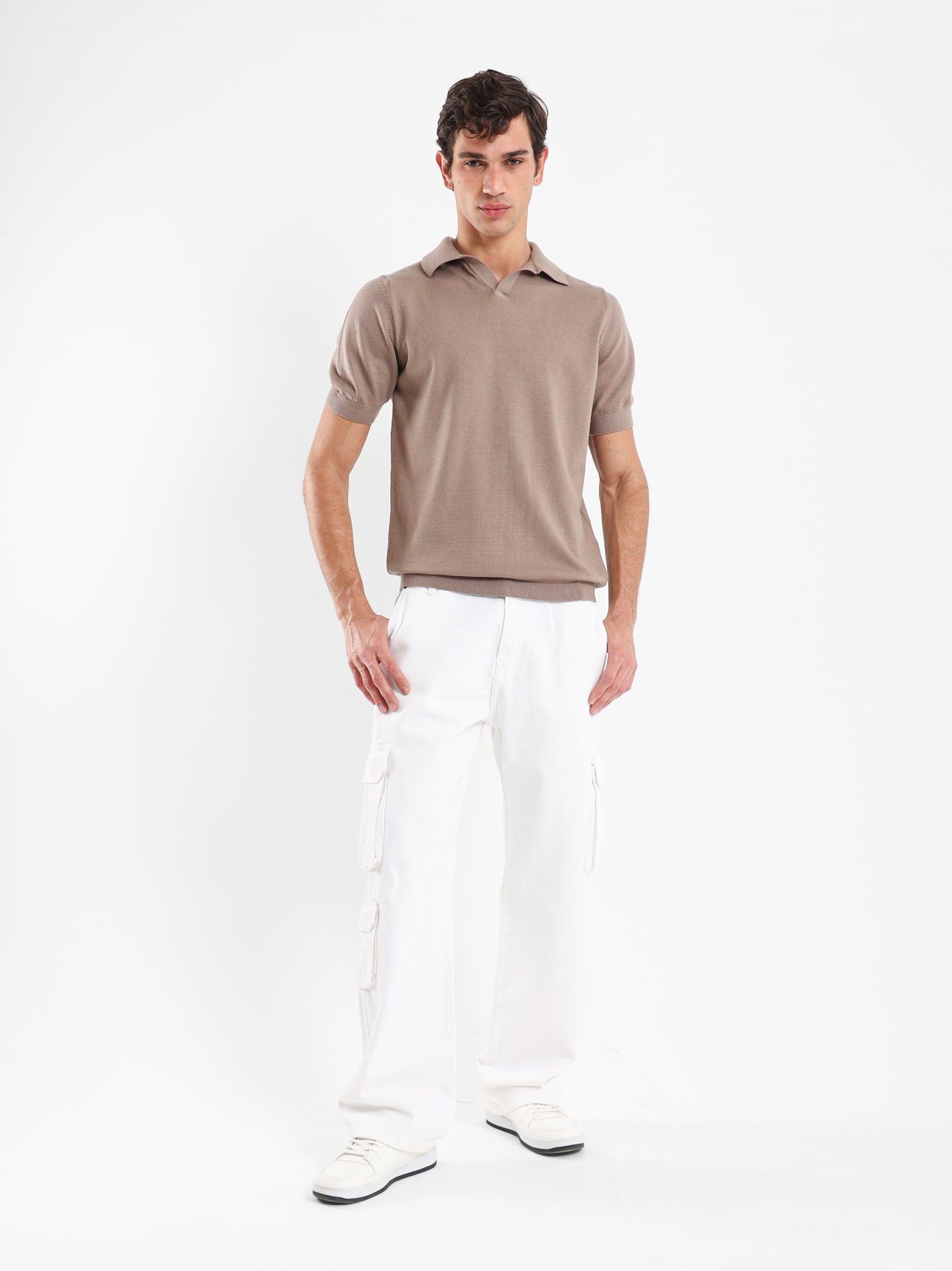 V-Placket Polo Shirt