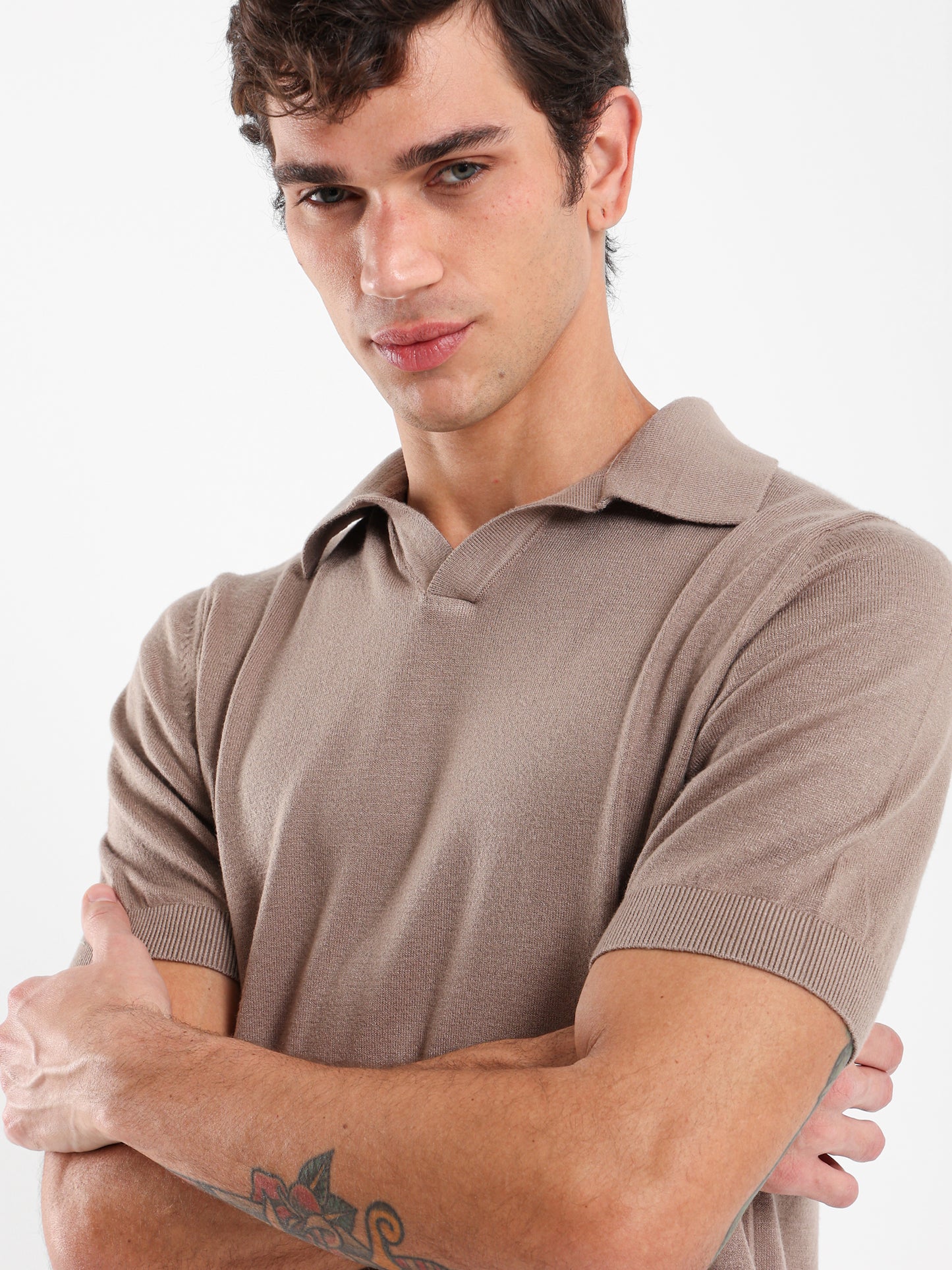 V-Placket Polo Shirt