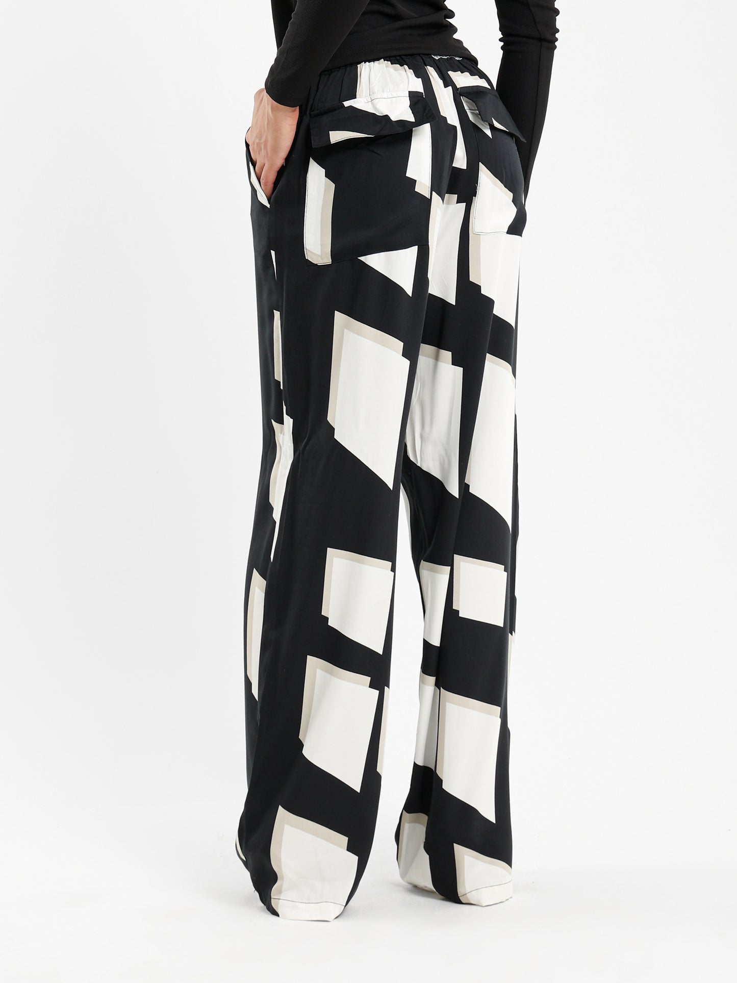 All-Over Print Wide-Leg Pants