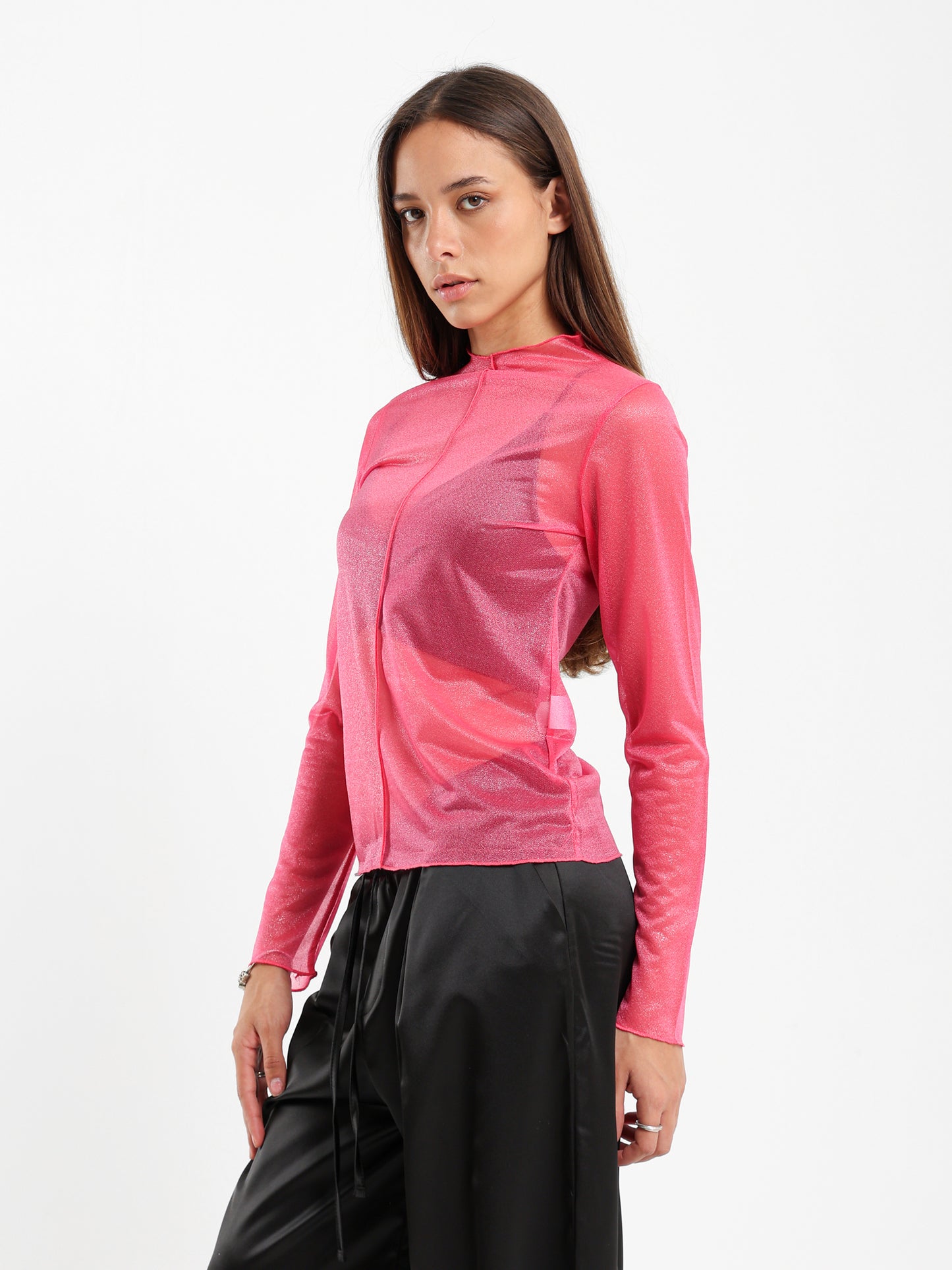 Mesh Long-Sleeve Top
