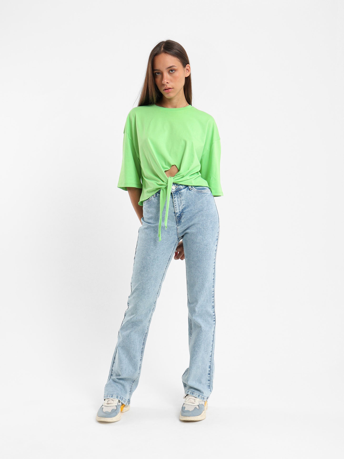 Short Sleeve Front Tie T-Shirt