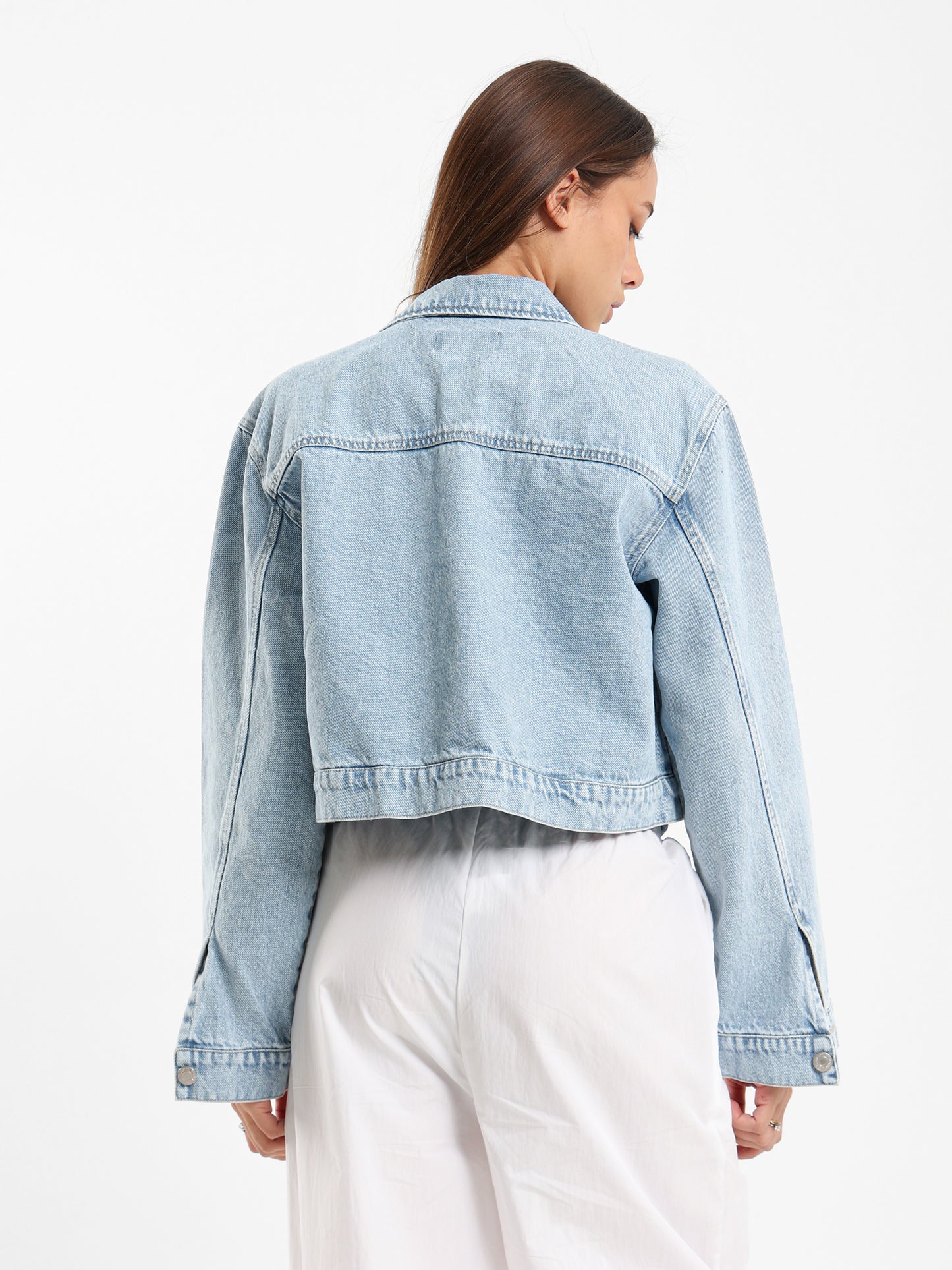 Cropped Carpenter Denim Jacket