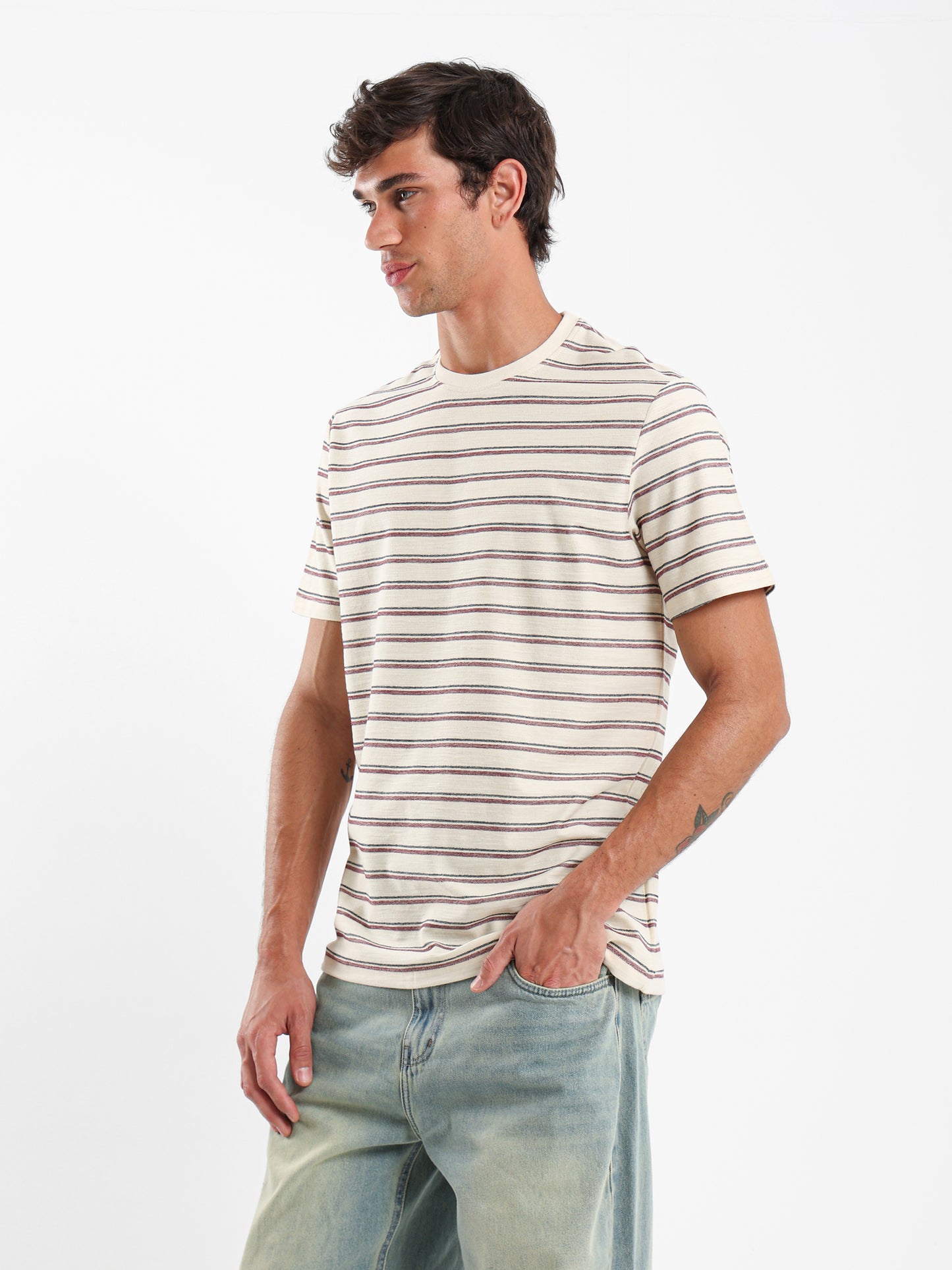 Striped Crew Neck T-Shirt