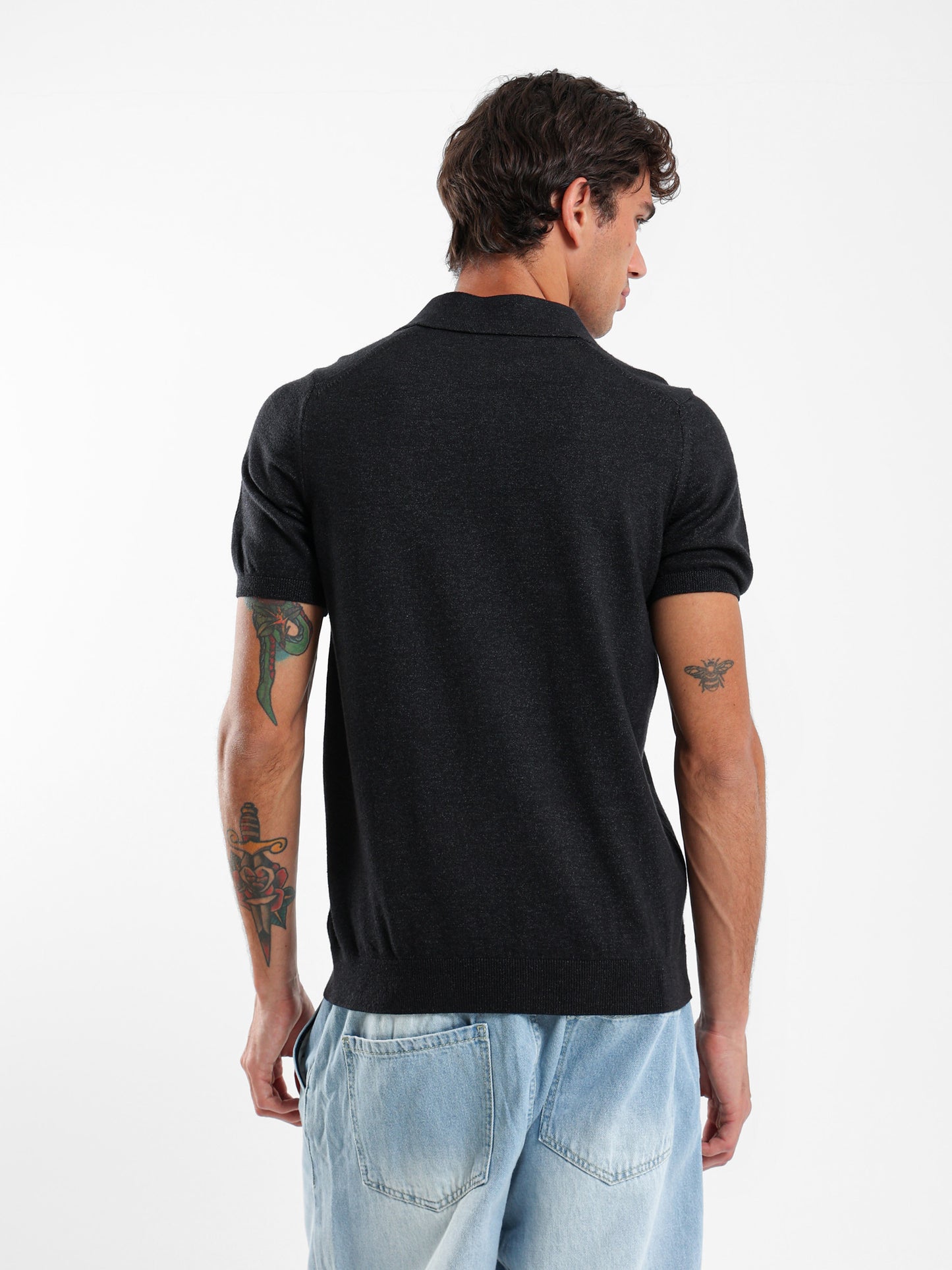 Muscle Fit Polo with Buttons