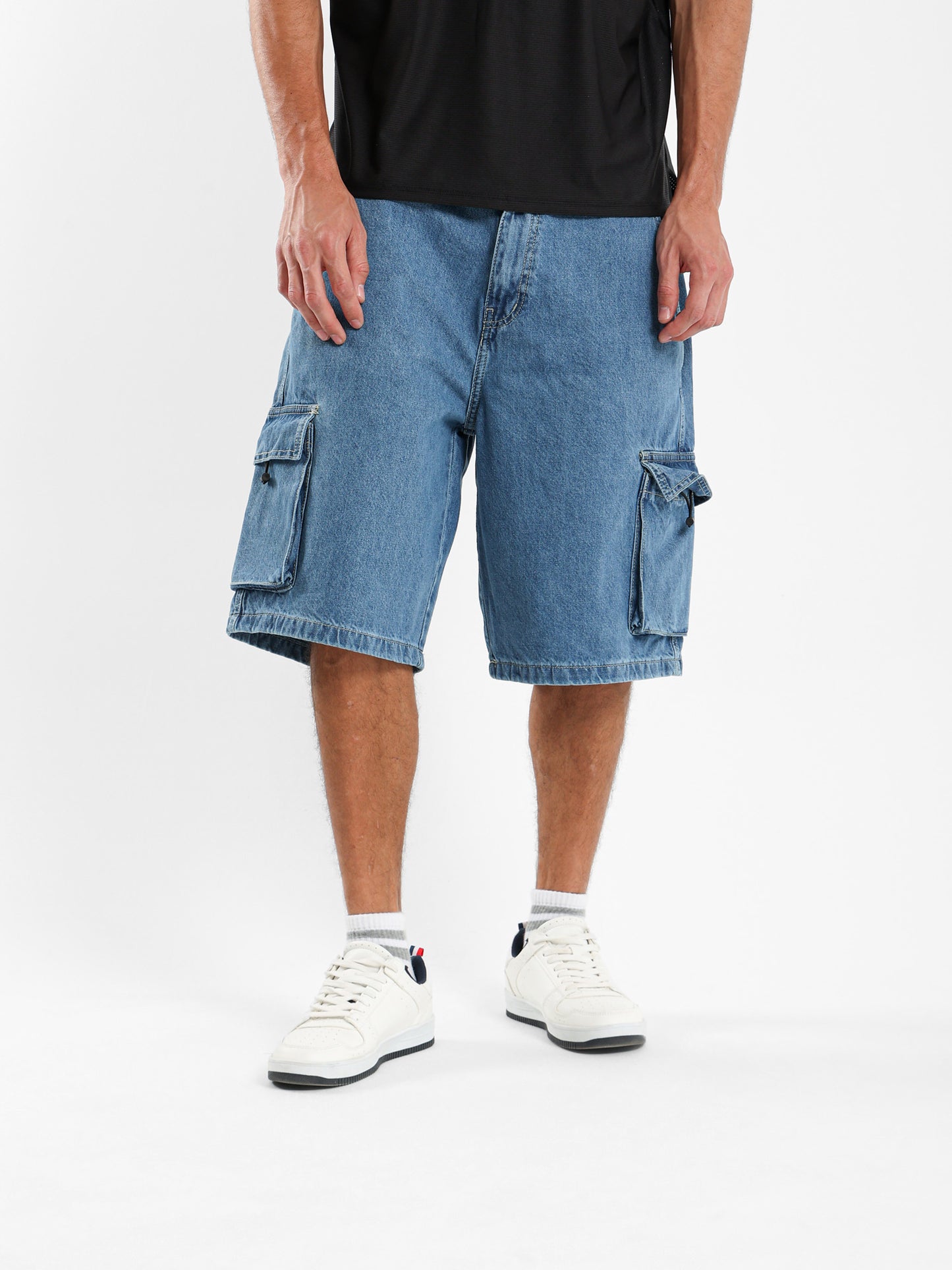 Cargo Denim Shorts