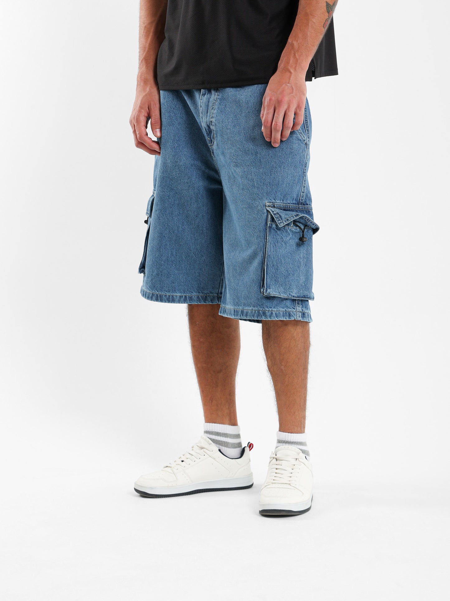 Cargo Denim Shorts
