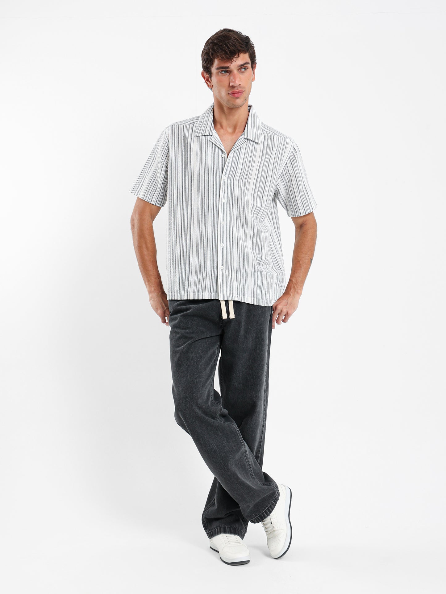 Irregular Print Camp Shirt