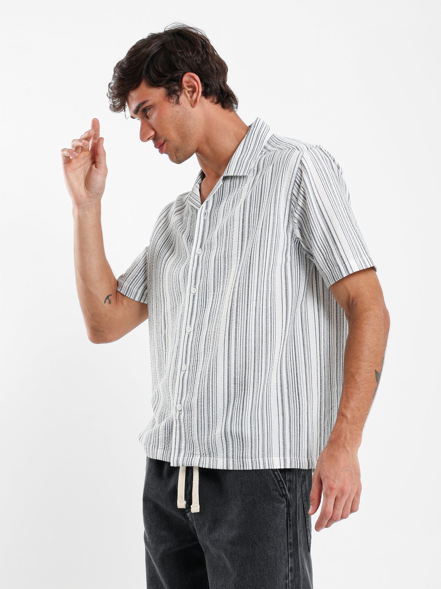 Irregular Print Camp Shirt