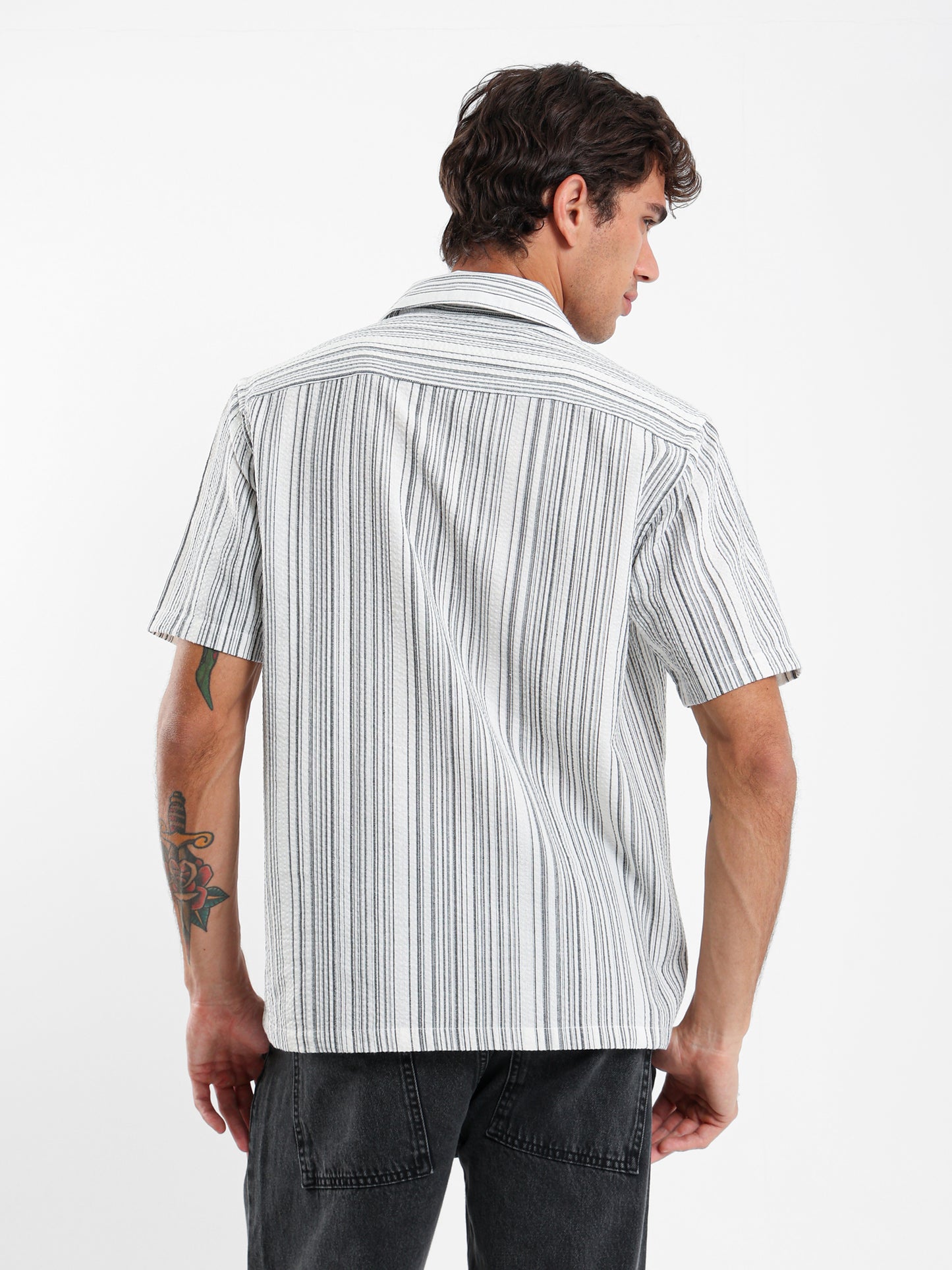 Irregular Print Camp Shirt