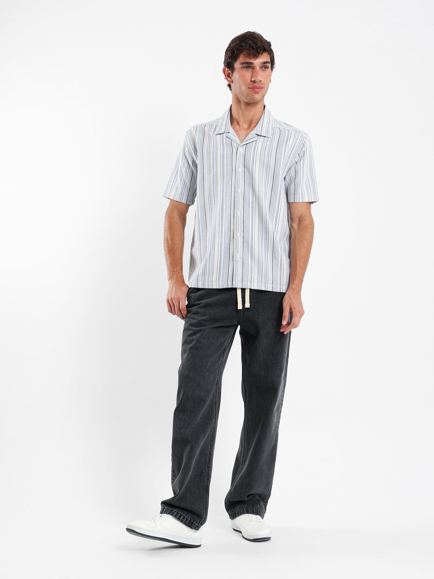 Irregular Print Camp Shirt