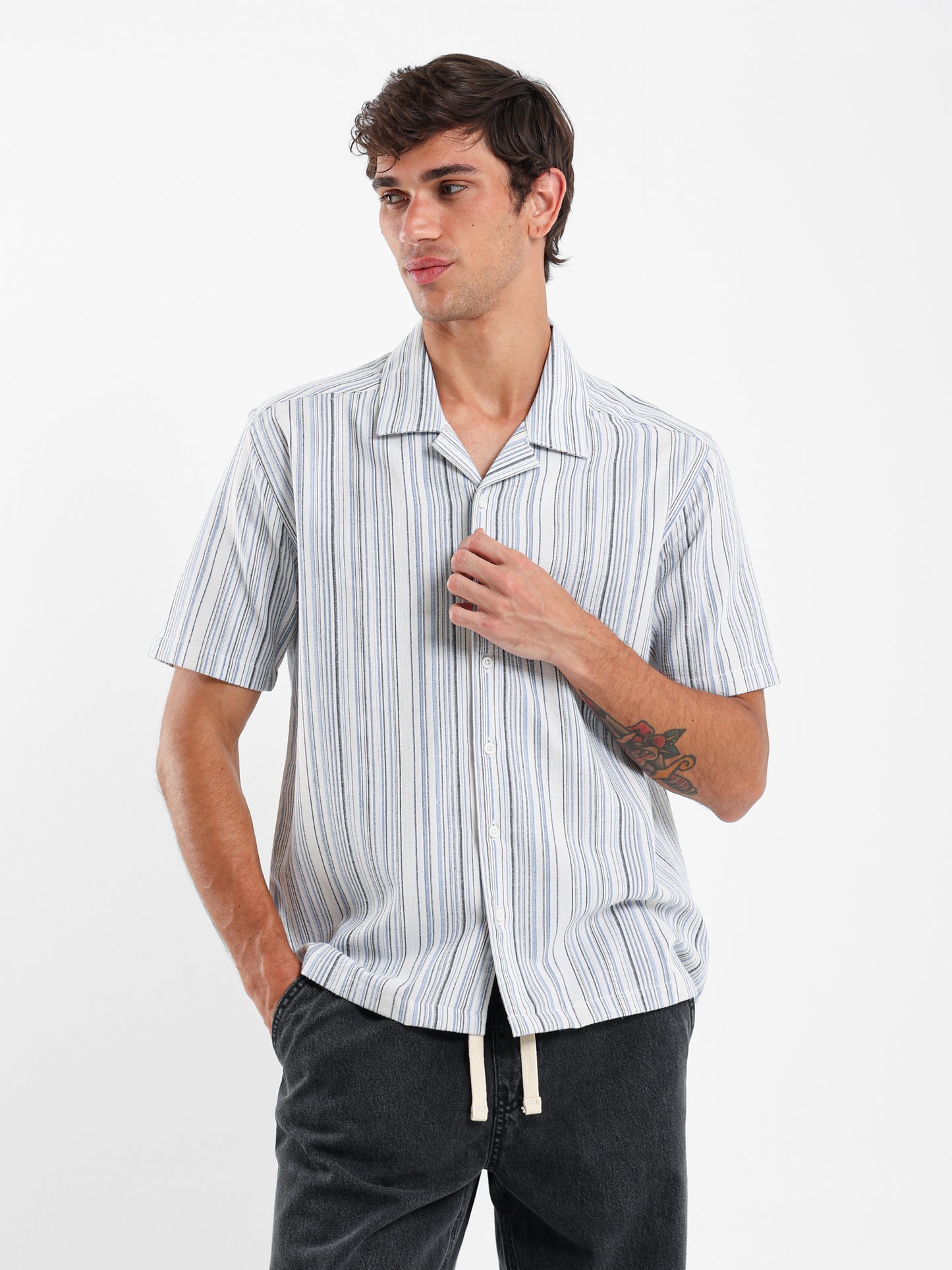 Irregular Print Camp Shirt