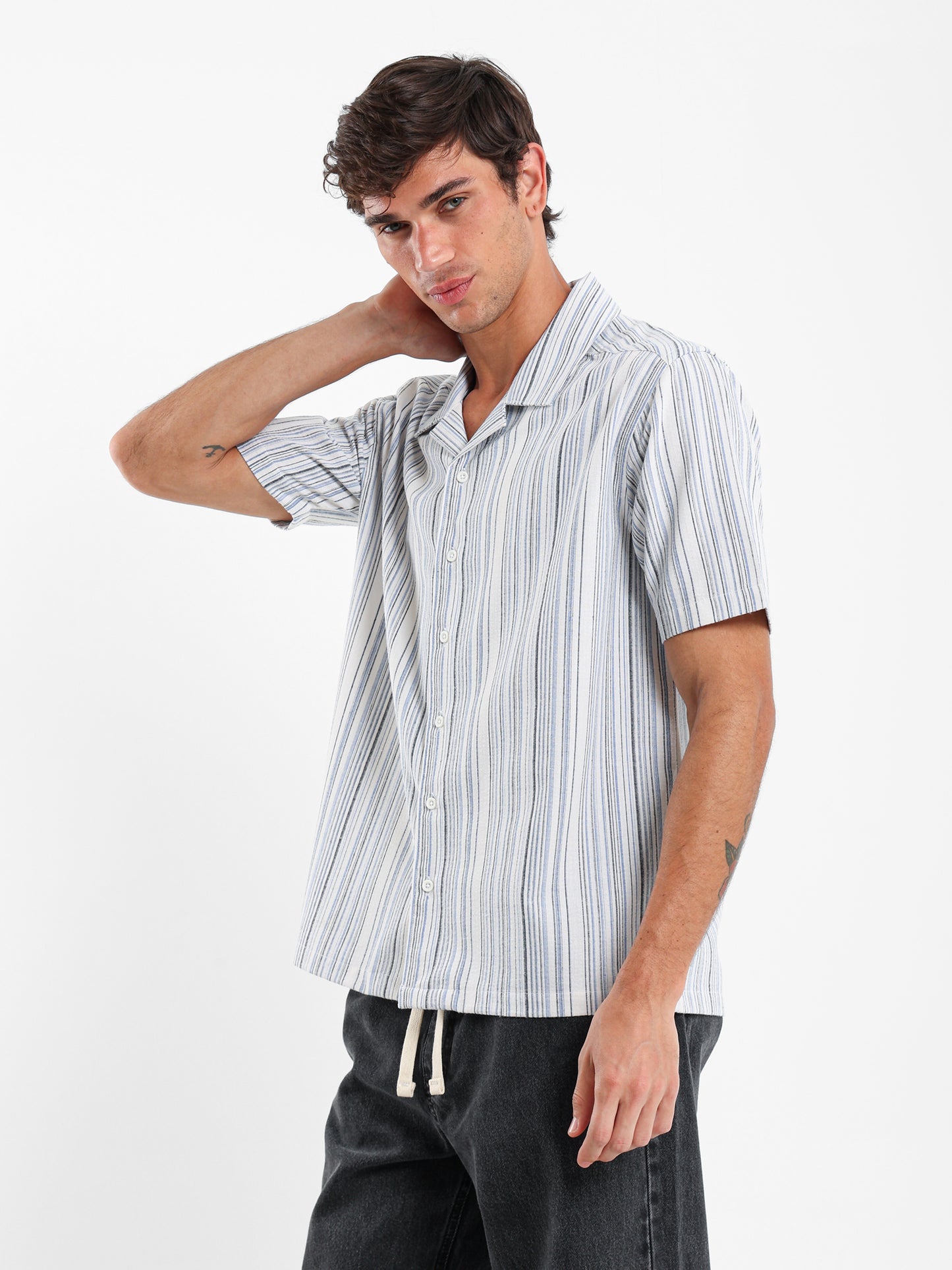Irregular Print Camp Shirt