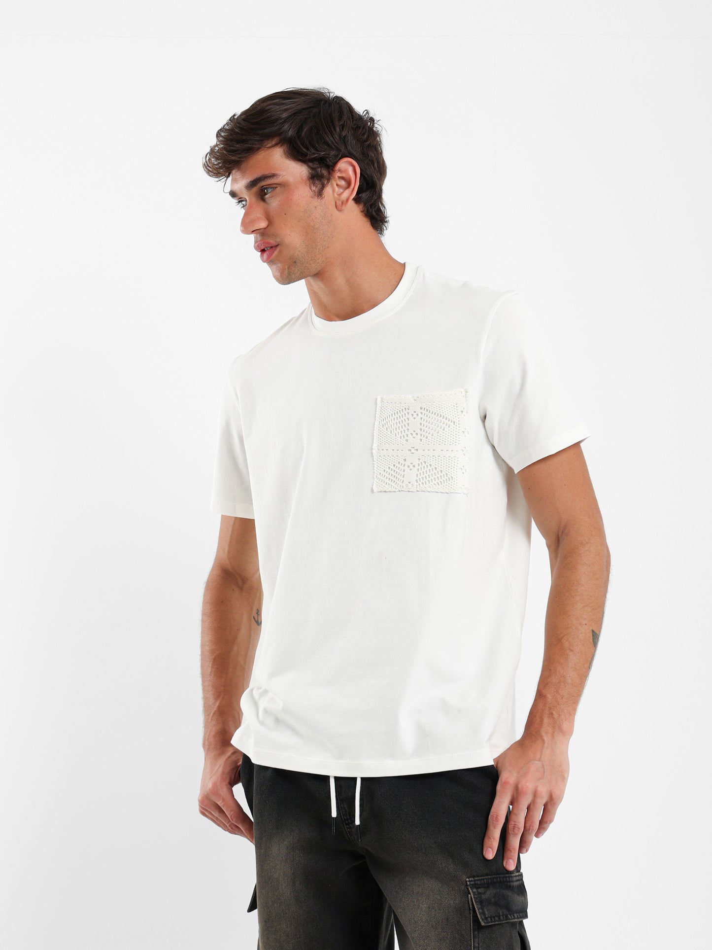 Crochet Pocket T-Shirt