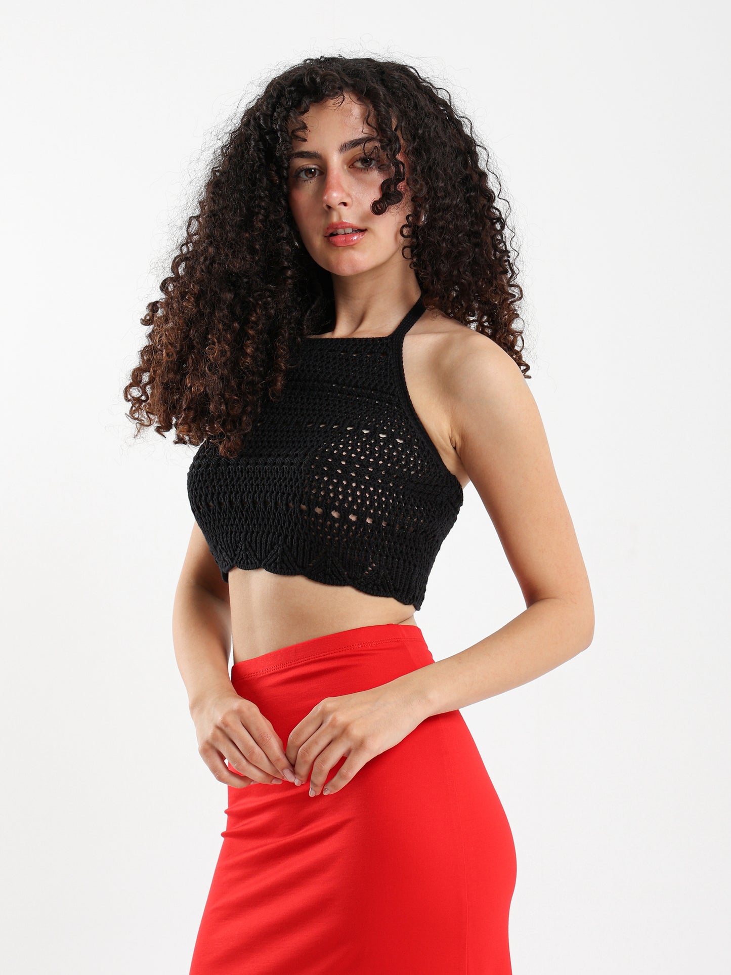 Halter Neck Crochet Top