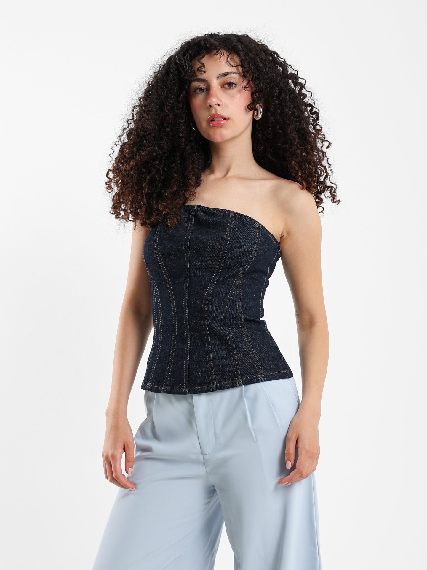Bandeau Denim Top