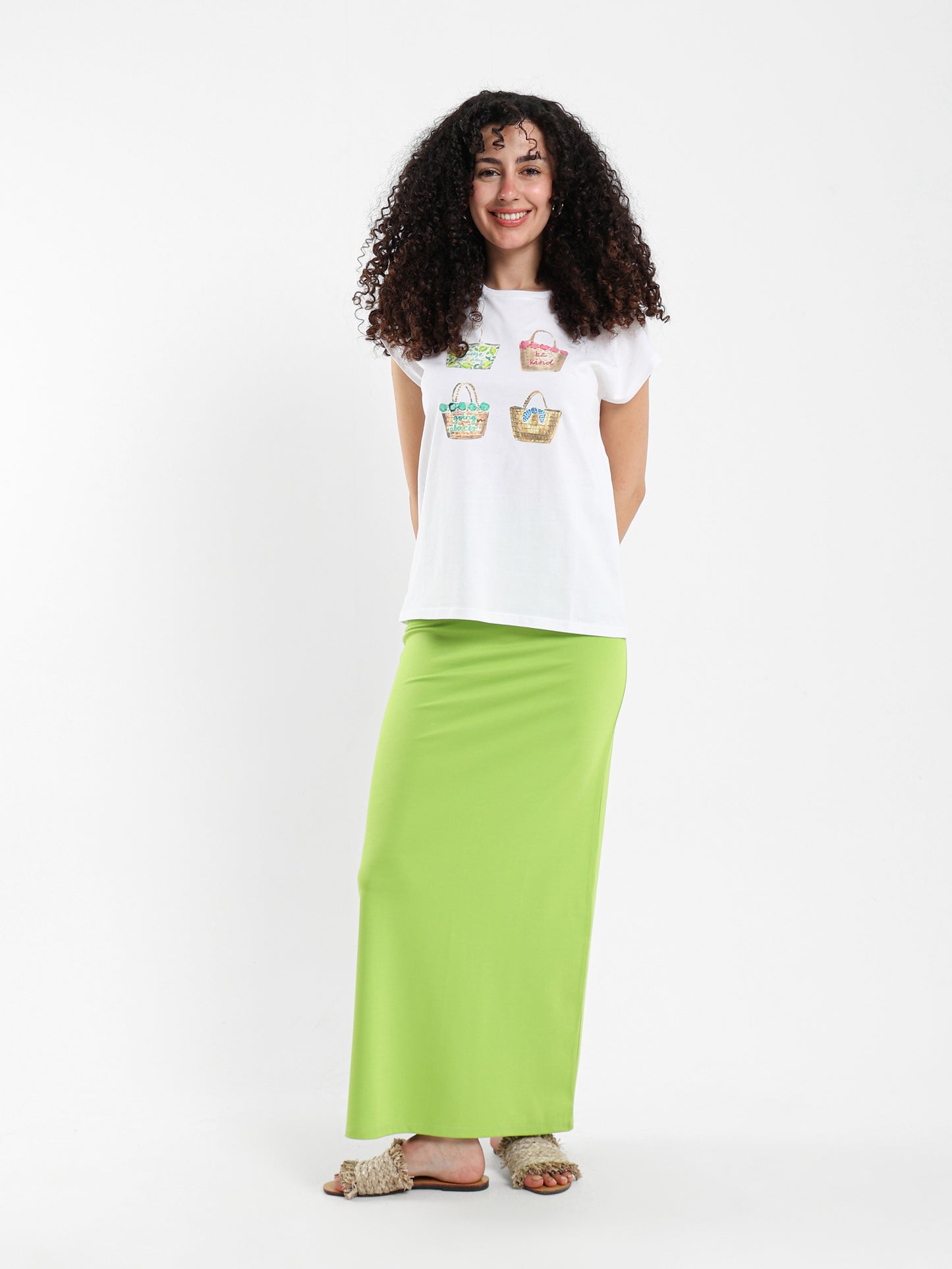 Pearls & Sea Collage Cap Sleeve Tee