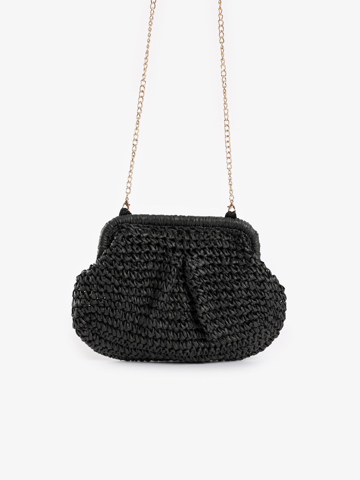 Woven Chain Strap Clutch