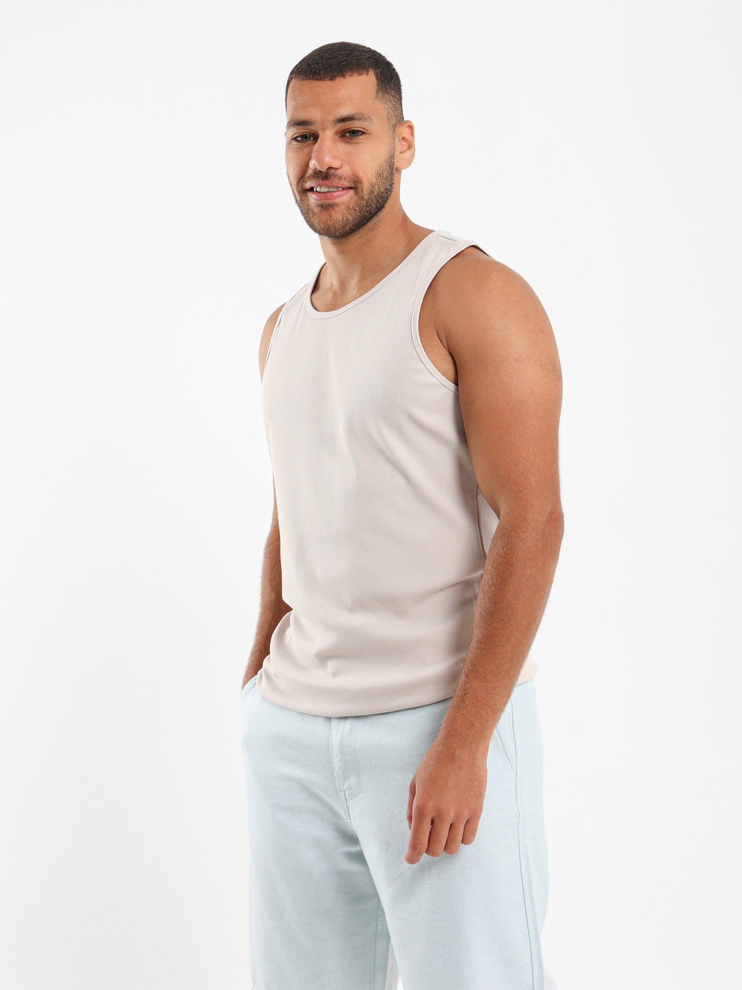 Ribbed Fitted Tank Top