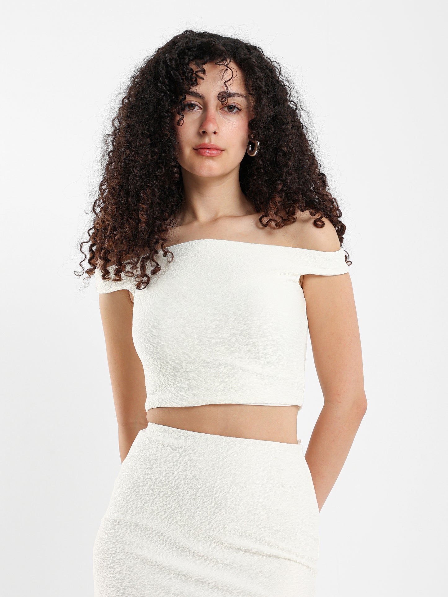 Textured Off Shoulder Top