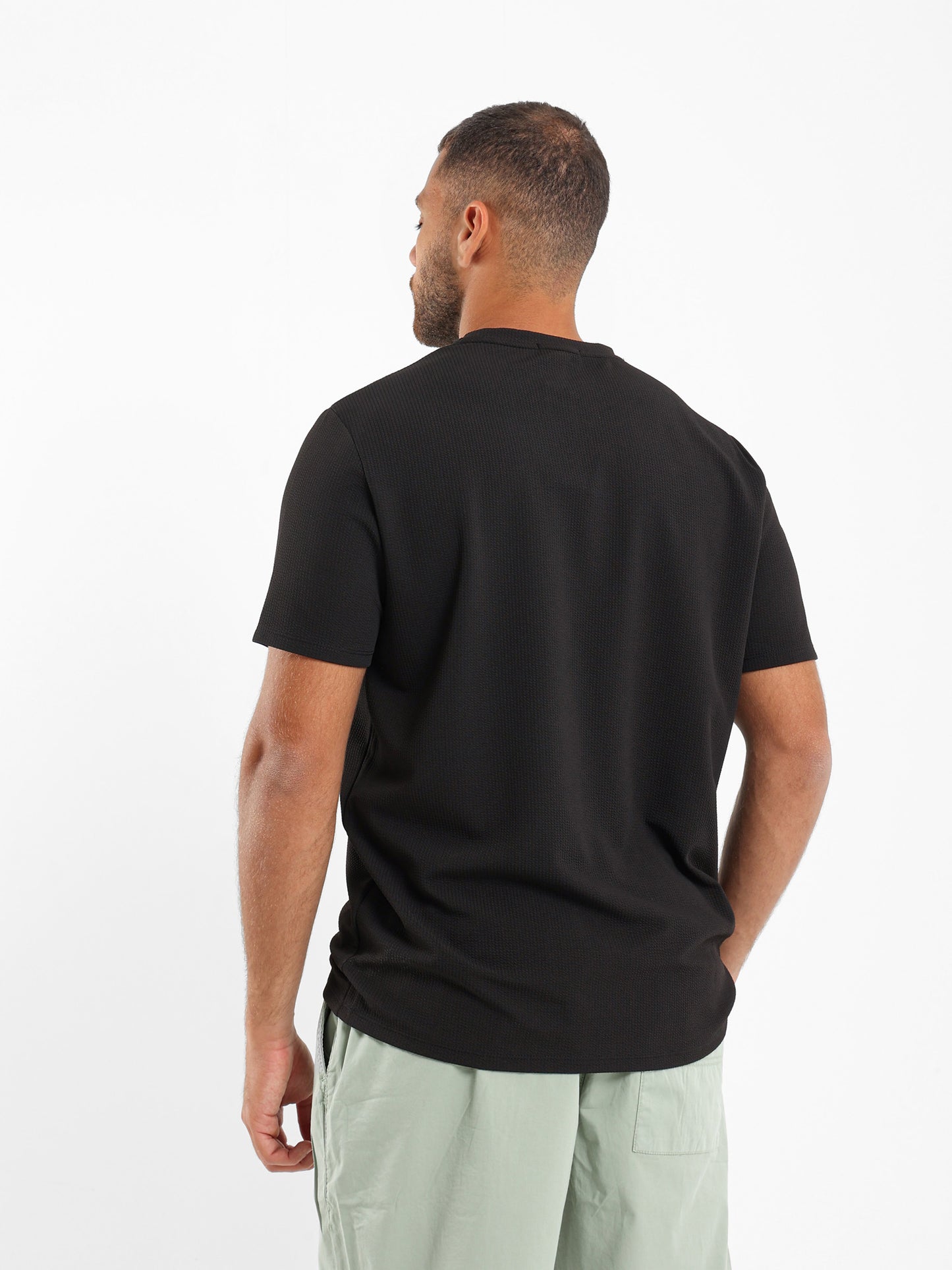 Wrinkled Texture Relaxed Fit T-Shirt